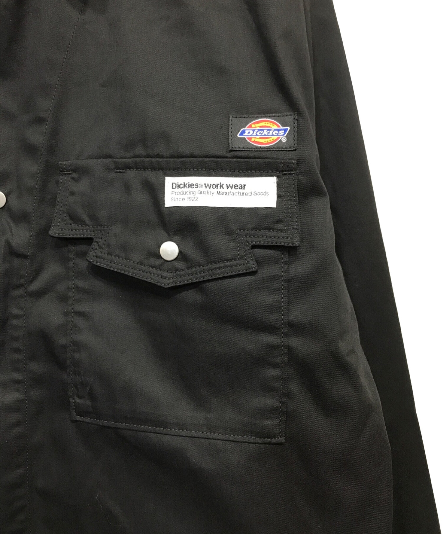 TOGA ARCHIVES×Dickies (トーガ×ディッキーズ) ジップアップシャツ Dickies SP ブラック サイズ:38