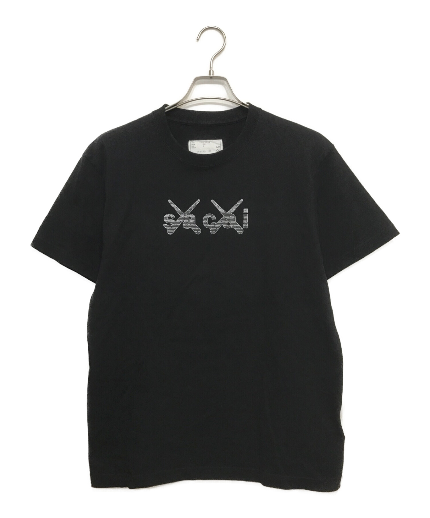 トップスsacai x KAWS Print Tシャツ ブラック サイズ2  新品