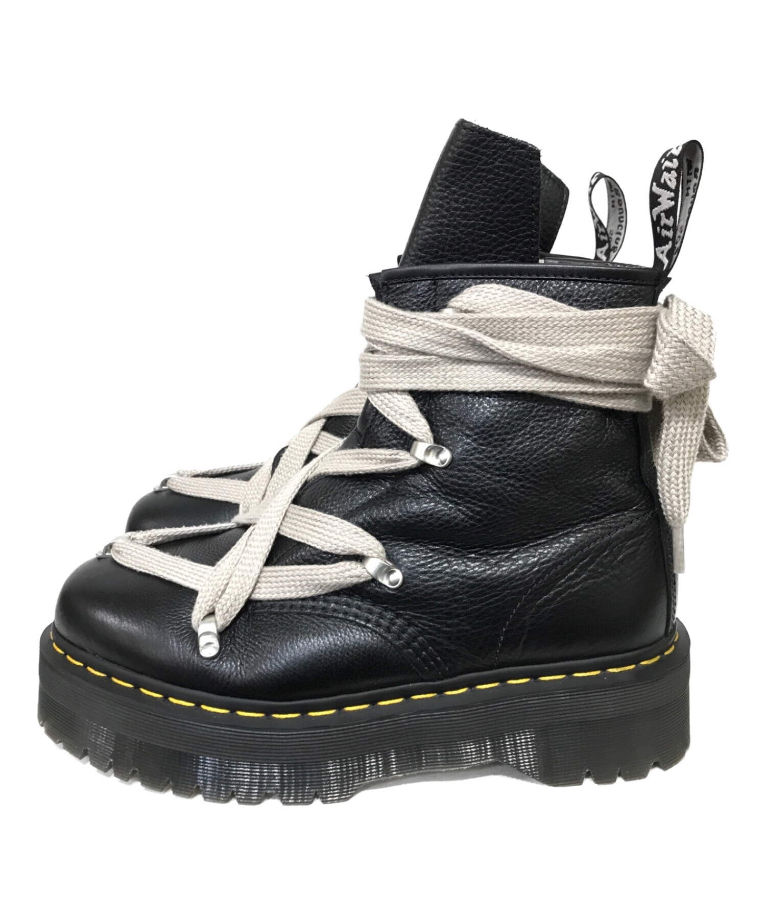 Dr.Martens×RICK OWENS (ドクターマーチン×リックオウエンス) QUAD SOLE PENTAGRAM JUMBO LACE  BOOT ブラック サイズ:SIZE UK9