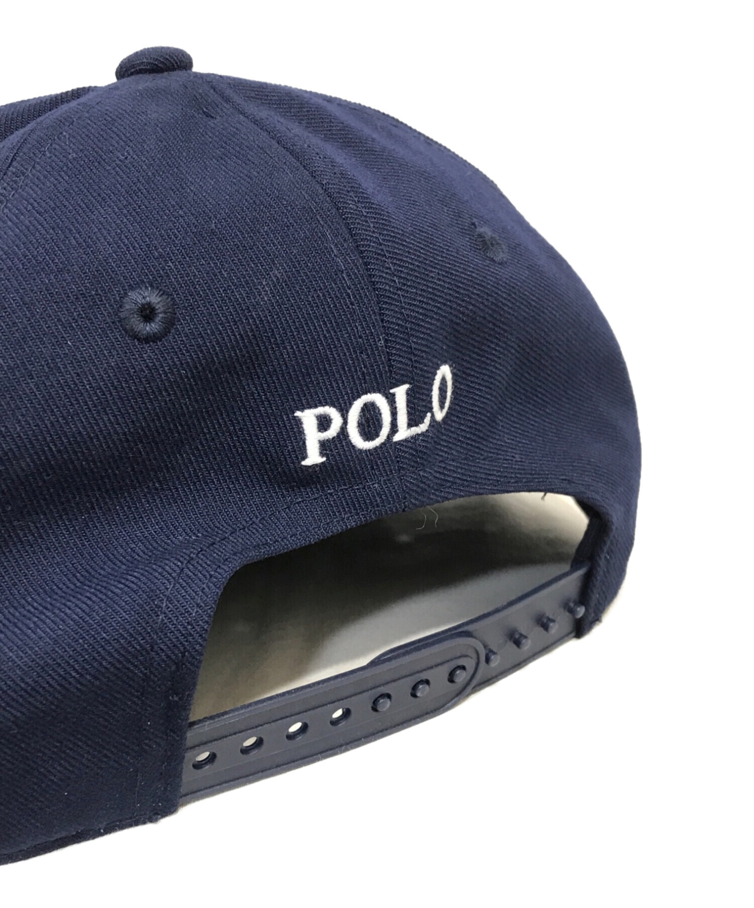 POLO RALPH LAUREN (ポロ・ラルフローレン) Pロゴツイル ハイクラウン ボール キャップ ネイビー サイズ:ONESIZE/58㎝