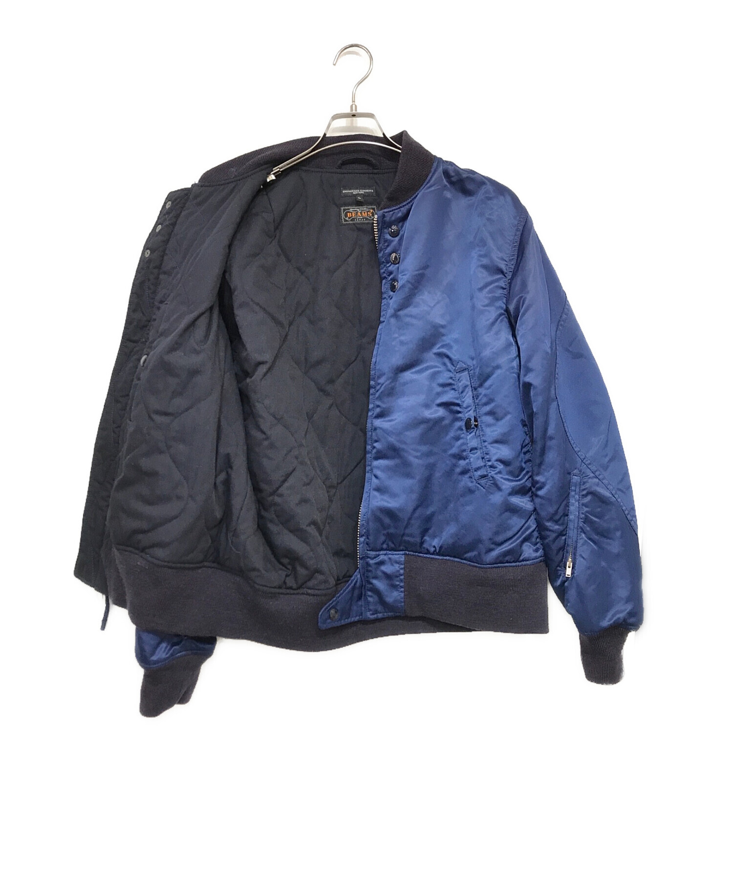 Engineered Garments×BEAMS PLUS (エンジニアードガーメンツ×ビームスプラス) MA-1ジャケット ネイビー サイズ:L