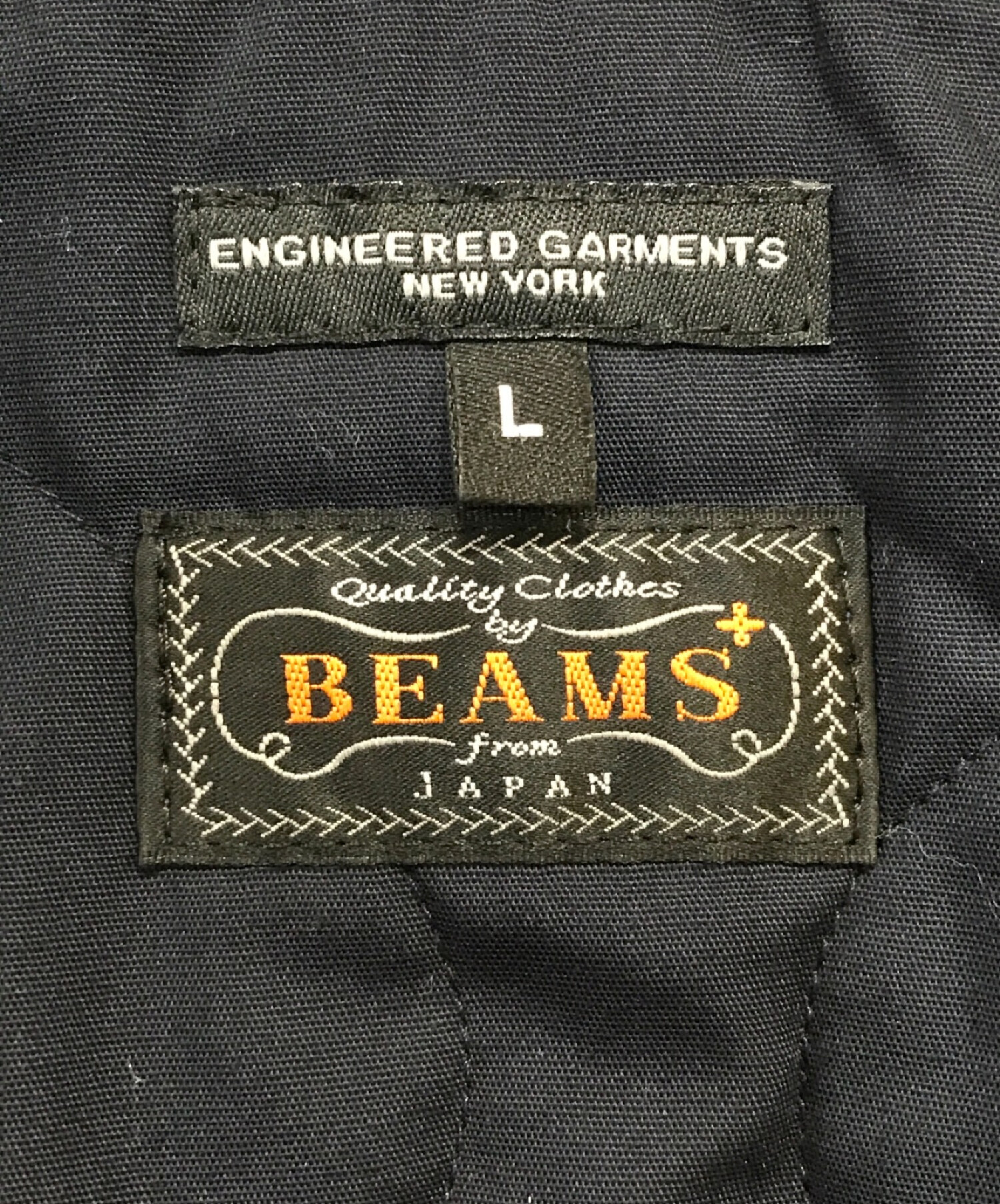 Engineered Garments×BEAMS PLUS (エンジニアードガーメンツ×ビームスプラス) MA-1ジャケット ネイビー サイズ:L