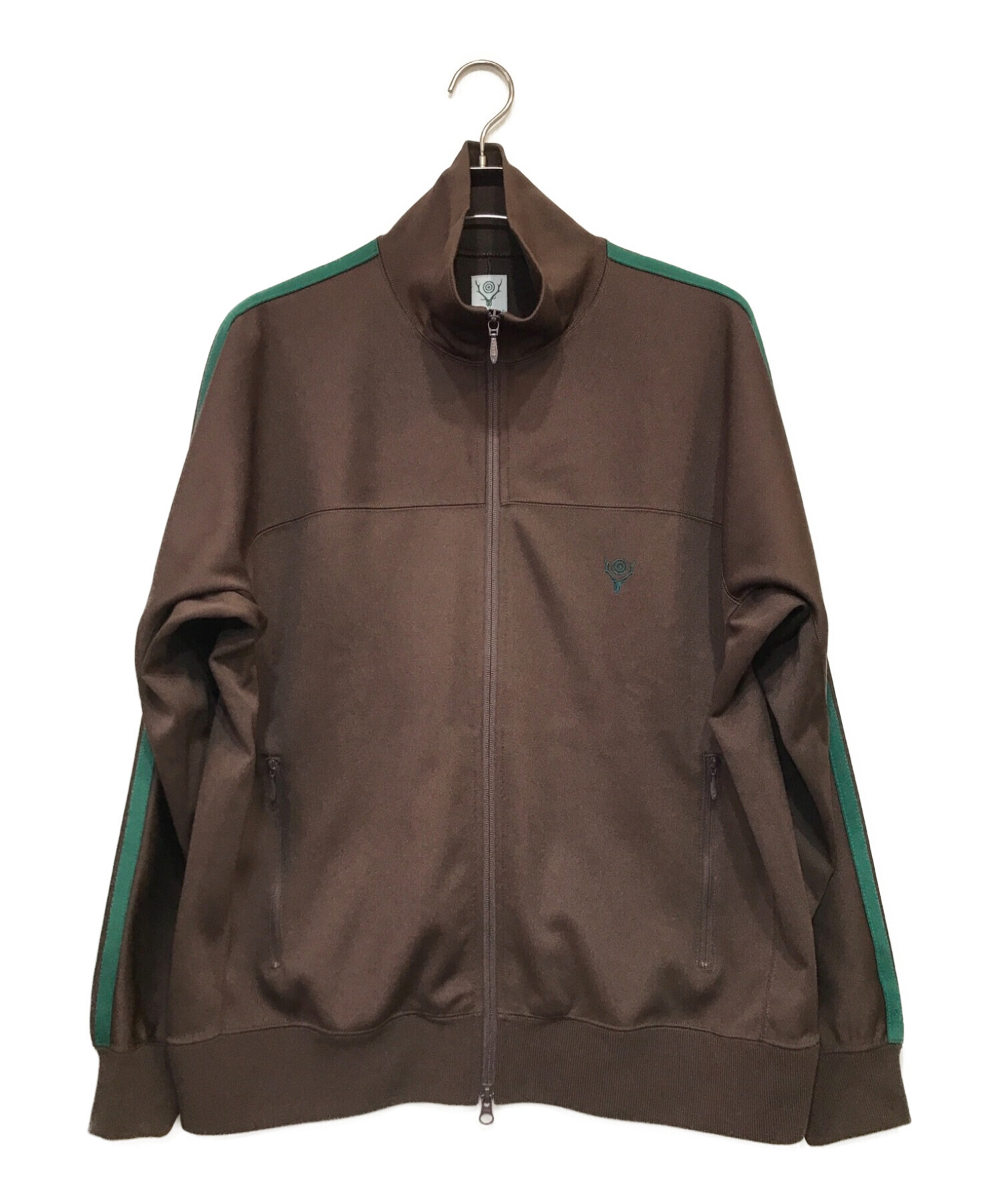 South2 West8 (サウスツーウエストエイト) Trainer Jacket-Poly Smooth トラックジャケット ブラウン サイズ:L