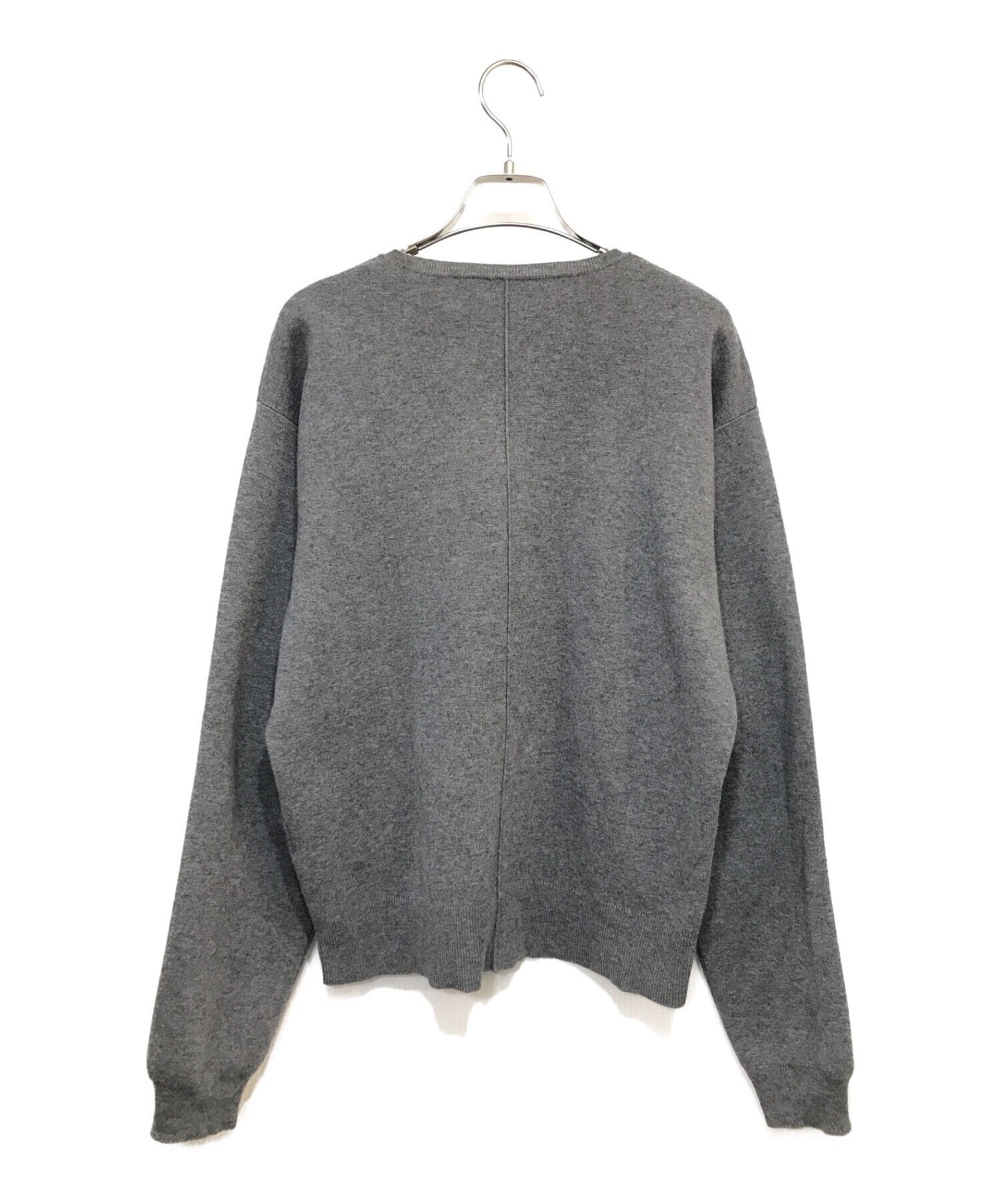 6(ROKU) BEAUTY&YOUTH (ロク ビューティーアンドユース) COTTON WOOL CREW NECK KNIT グレー  サイズ:記載なし