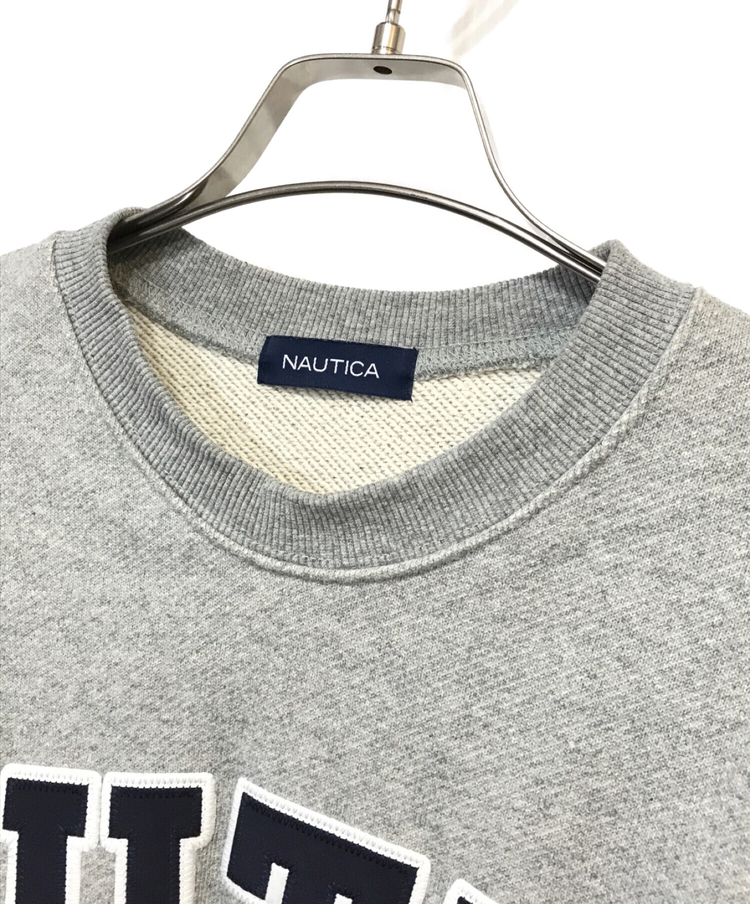 NAUTICA (ノーティカ) Arch Logo Crewneck Sweatshirt グレー サイズ:M