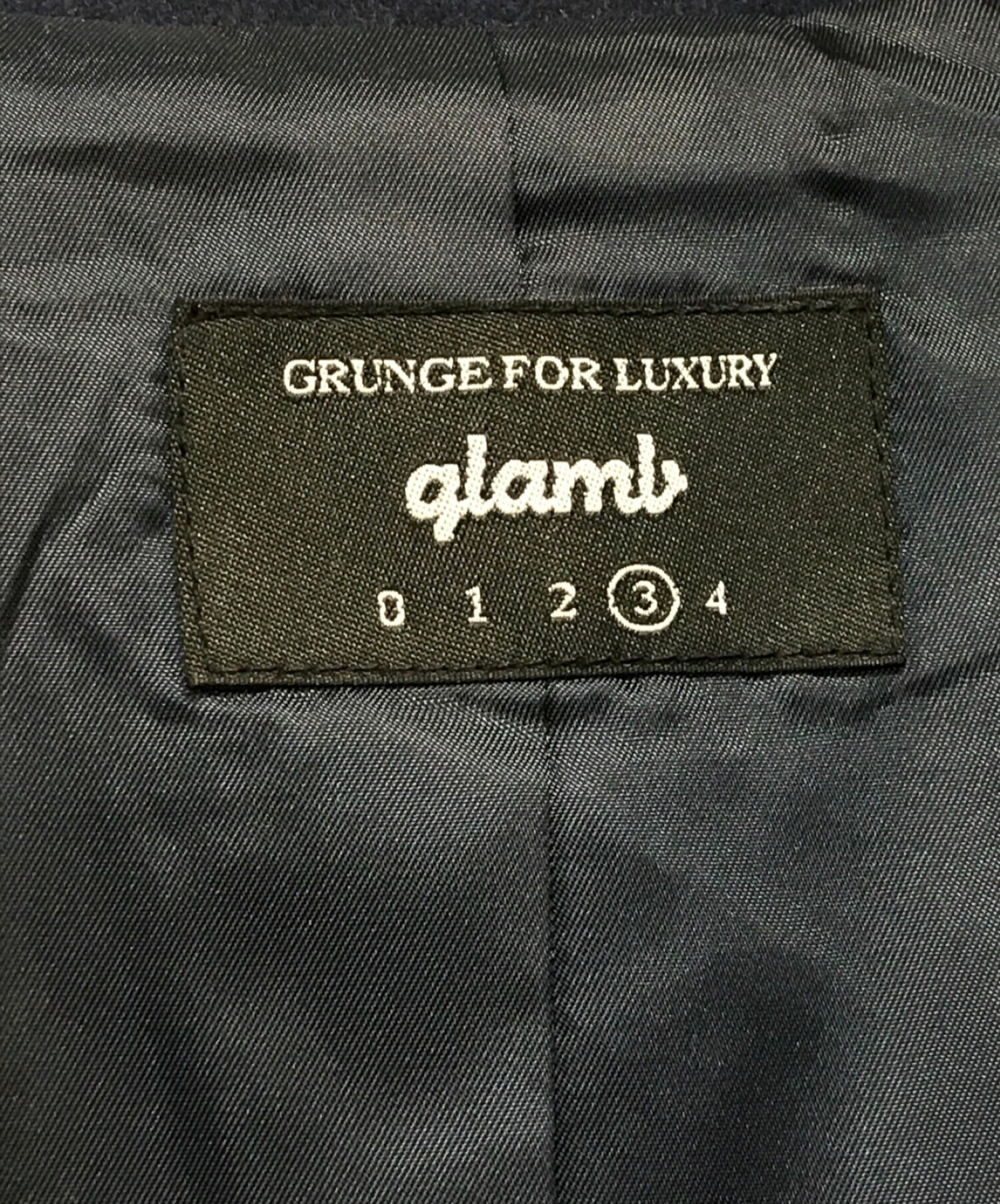 中古・古着通販】glamb (グラム) チェスターコート ネイビー サイズ:3