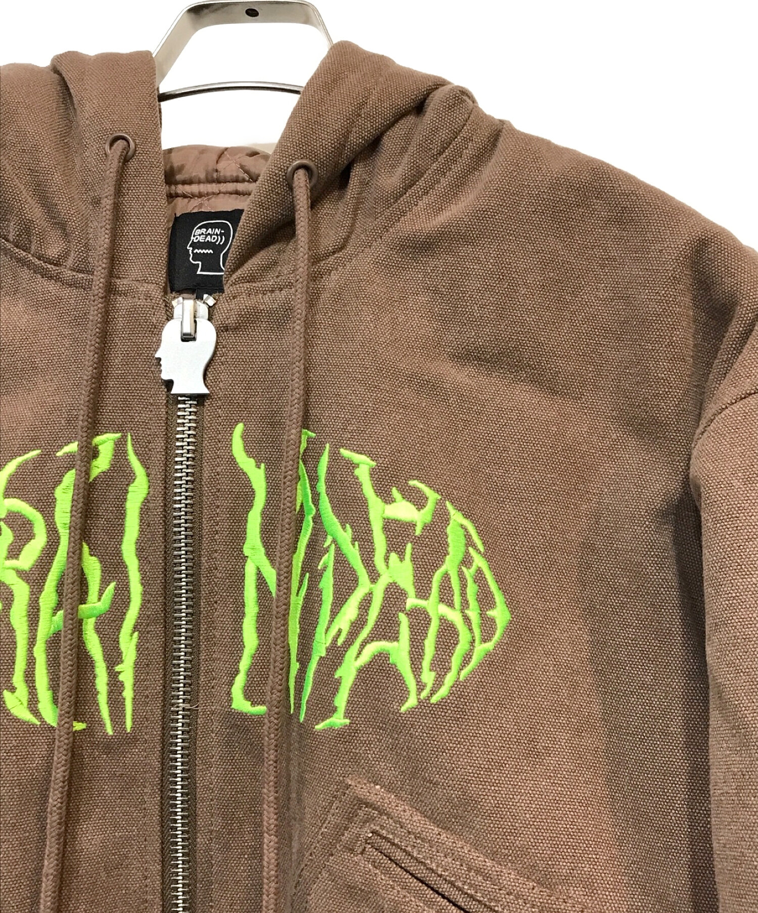 BRAIN DEAD (ブレイン デッド) HEADBANGER HOODED FIELD JACKET ブラウン サイズ:M