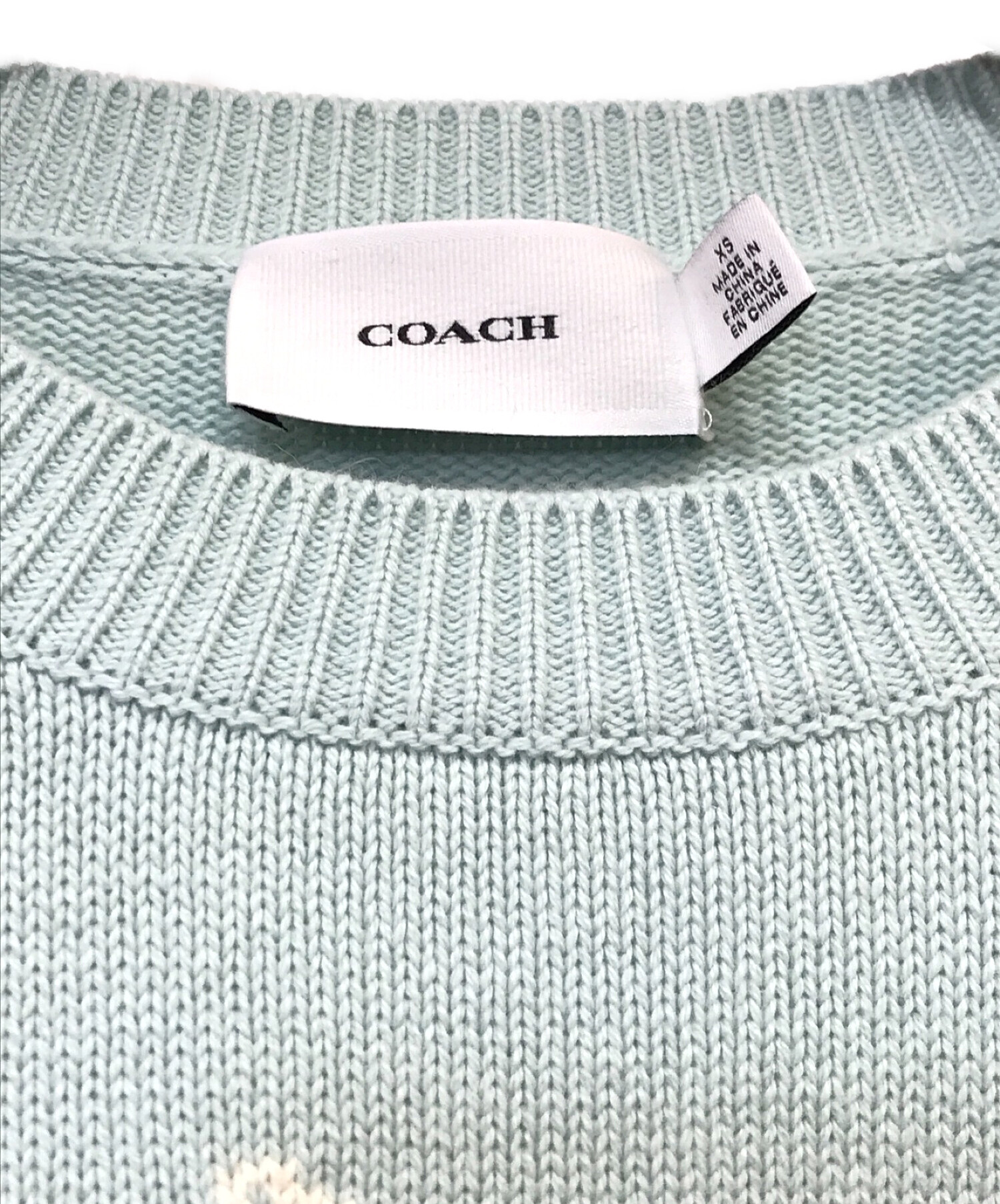 COACH (コーチ) ホース アンド キャリッジ クルーネック セーター ブルー サイズ:XS