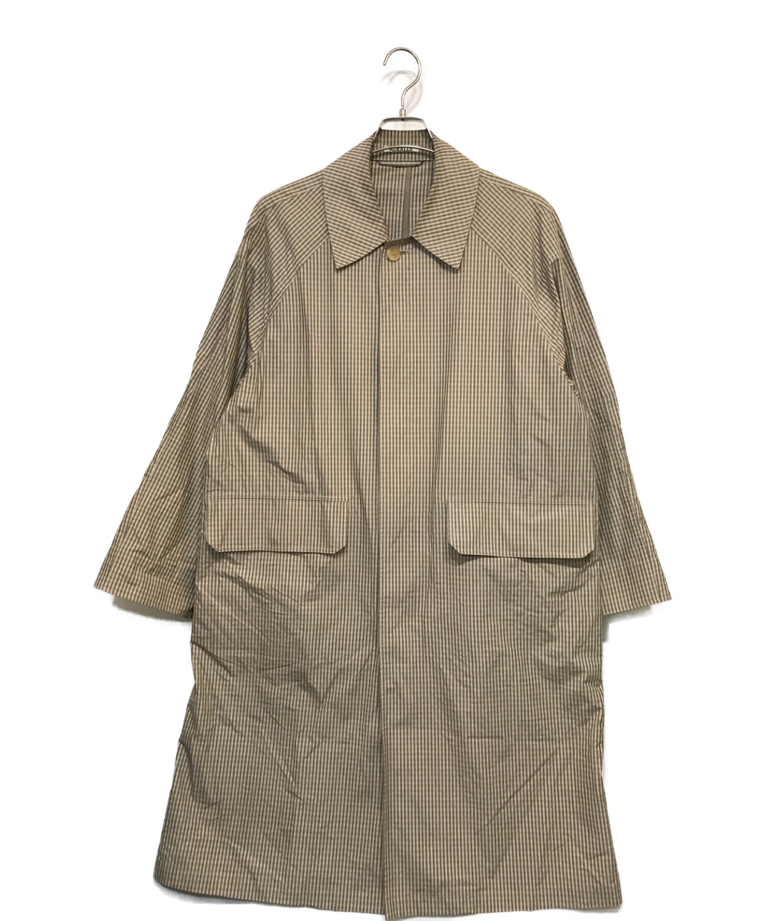 中古・古着通販】AURALEE (オーラリー) FINX WEATHER CLOTH CHECK COAT