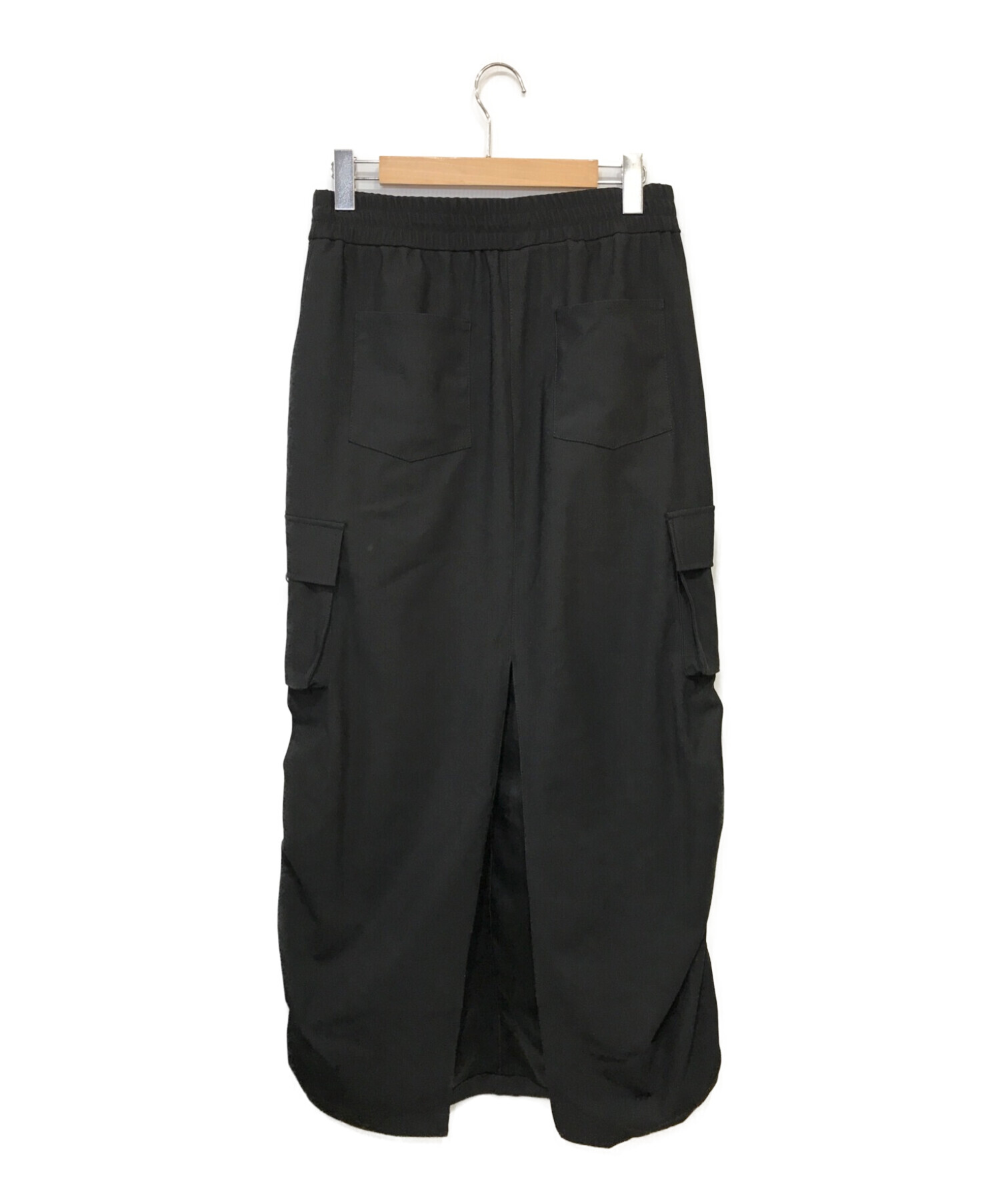 ZARA (ザラ) カーゴミディスカート ブラック サイズ:L
