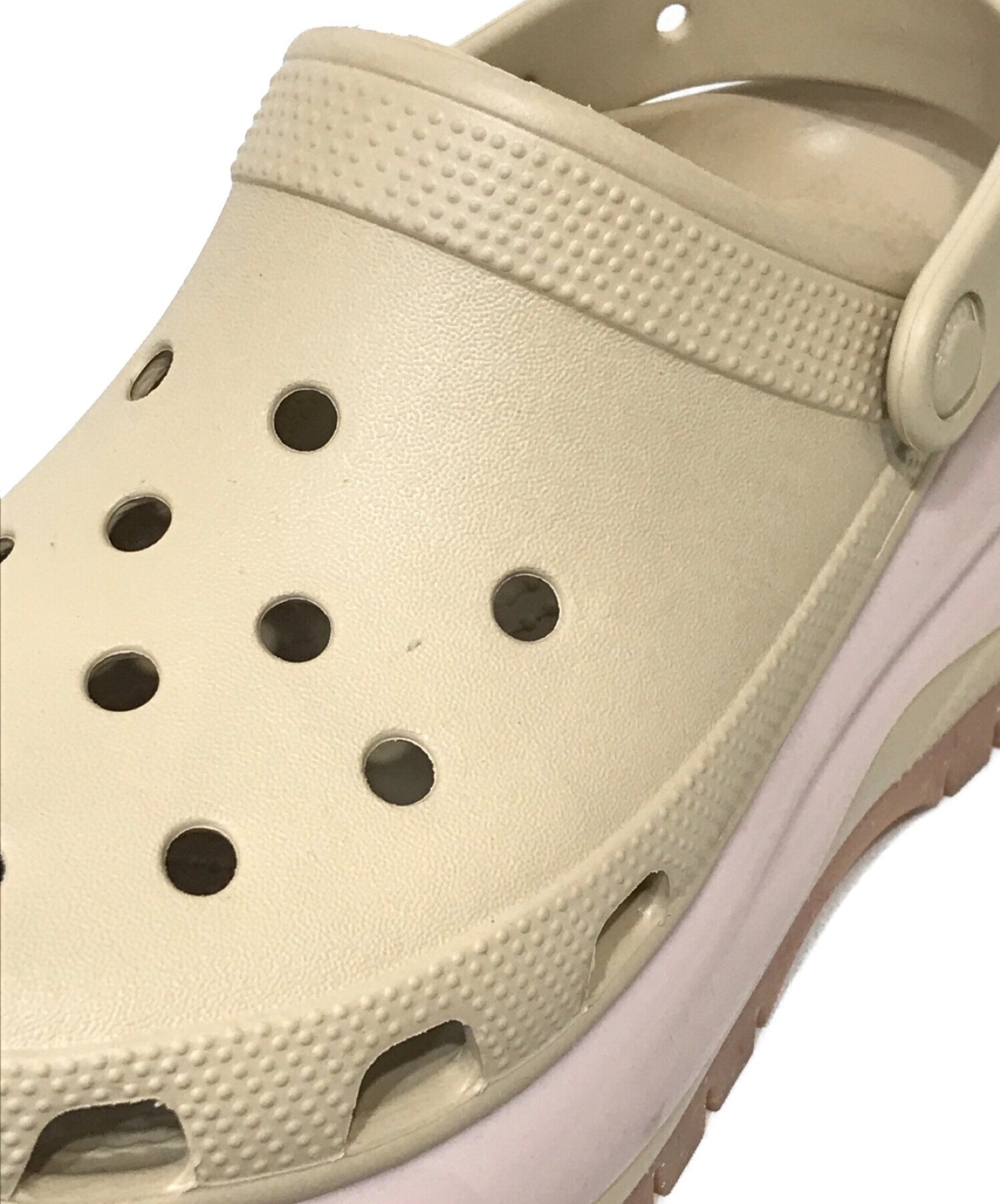 crocs (クロックス) クラシック メガクラッシュ クロッグ 厚底サンダル ベージュ サイズ:M4/W6