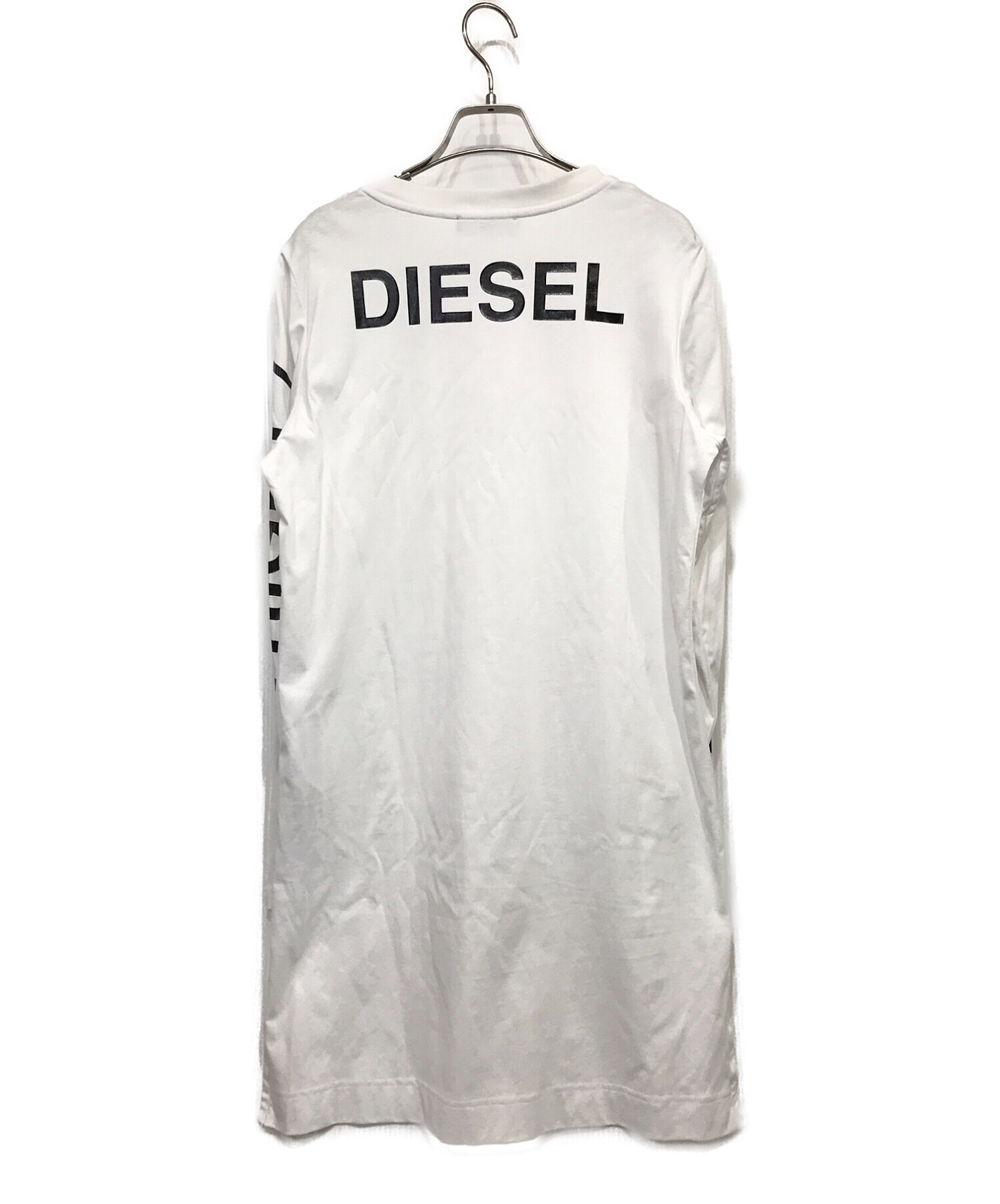 DIESEL (ディーゼル) カットソーワンピース ホワイト サイズ:SIZE XS