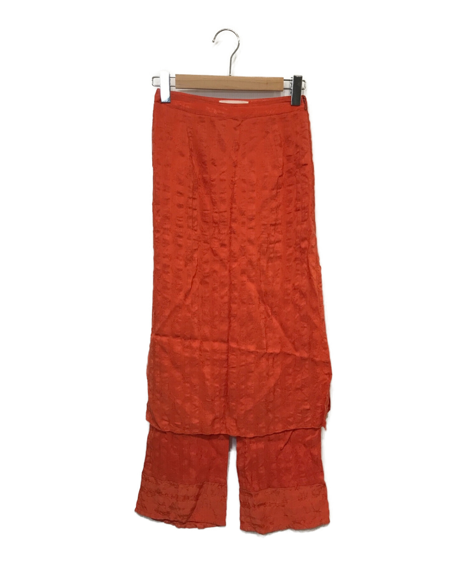 TODAYFUL (トゥデイフル) レイヤードジャガードスカート オレンジ サイズ:36