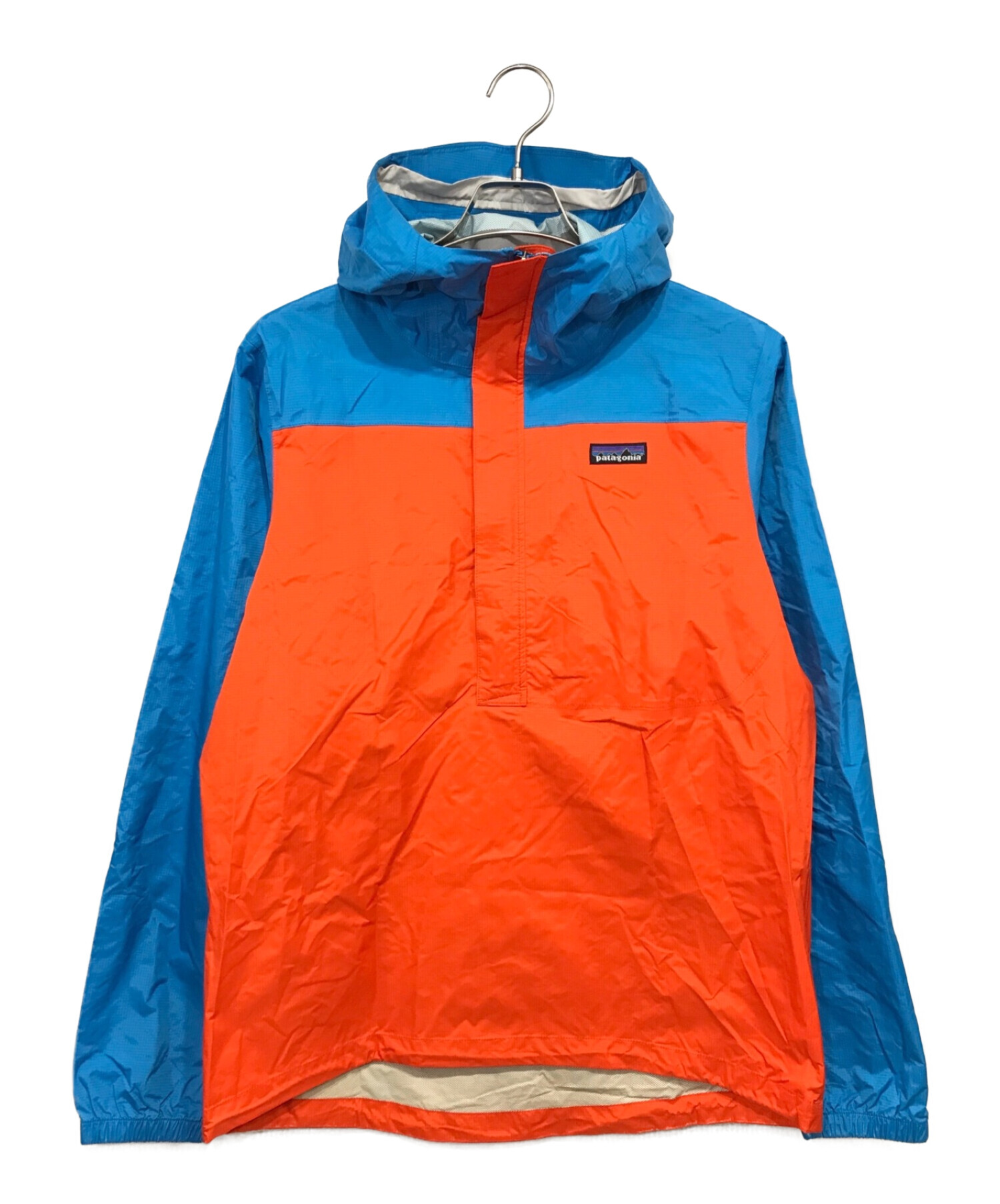 Patagonia (パタゴニア) アノラックパーカー ブルー×オレンジ サイズ:Ｍ