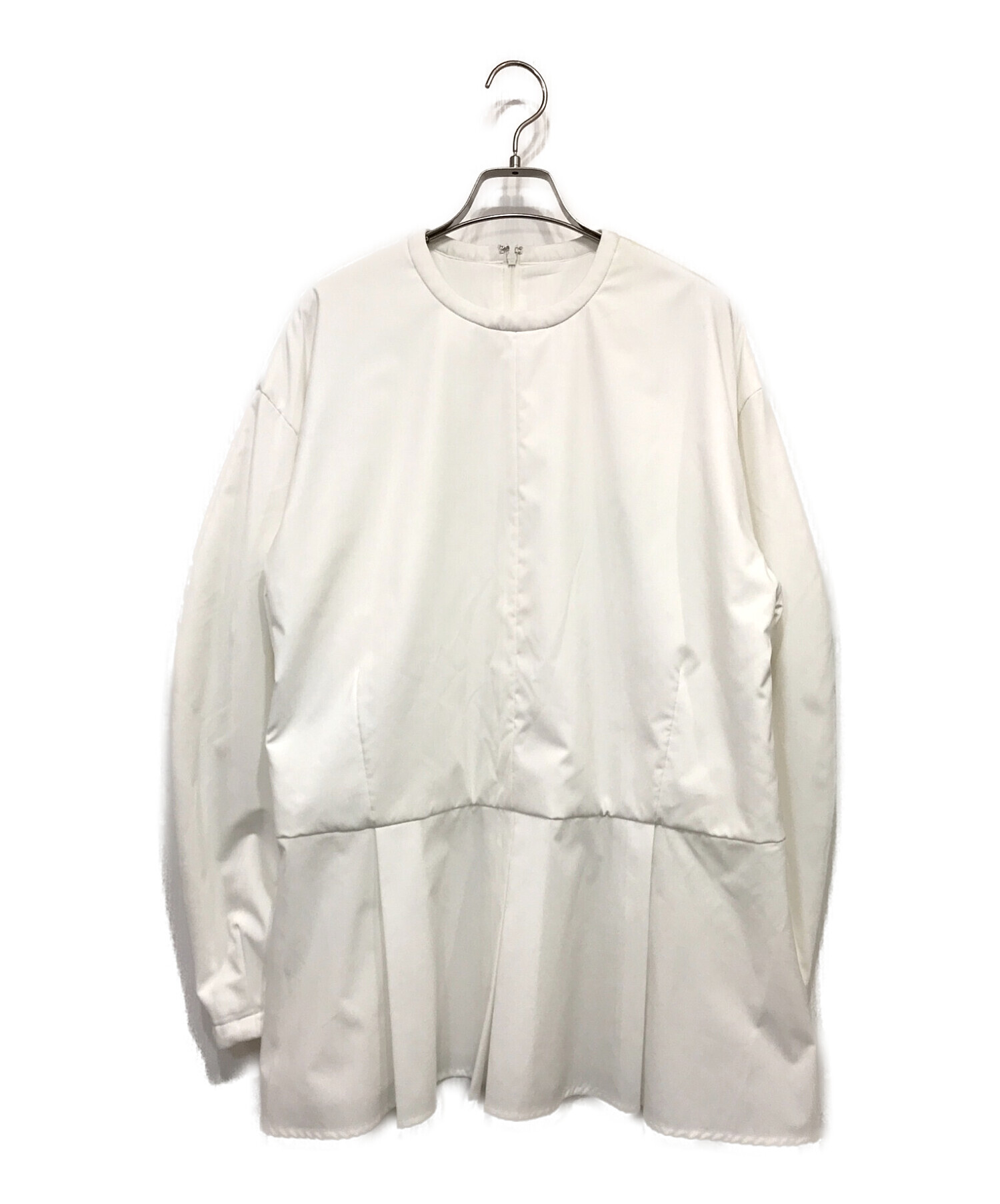 中古・古着通販】MANOF (マノフ) BATTING HEM TUCK TOPS ホワイト