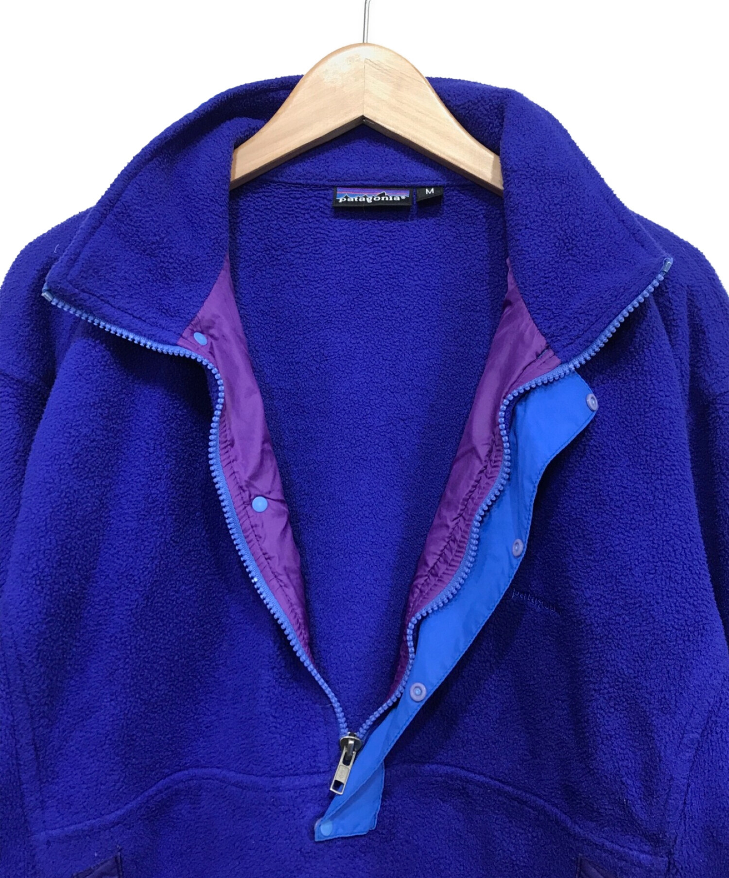 Patagonia (パタゴニア) アノラックフリースジャケット ブルー サイズ:Ｍ