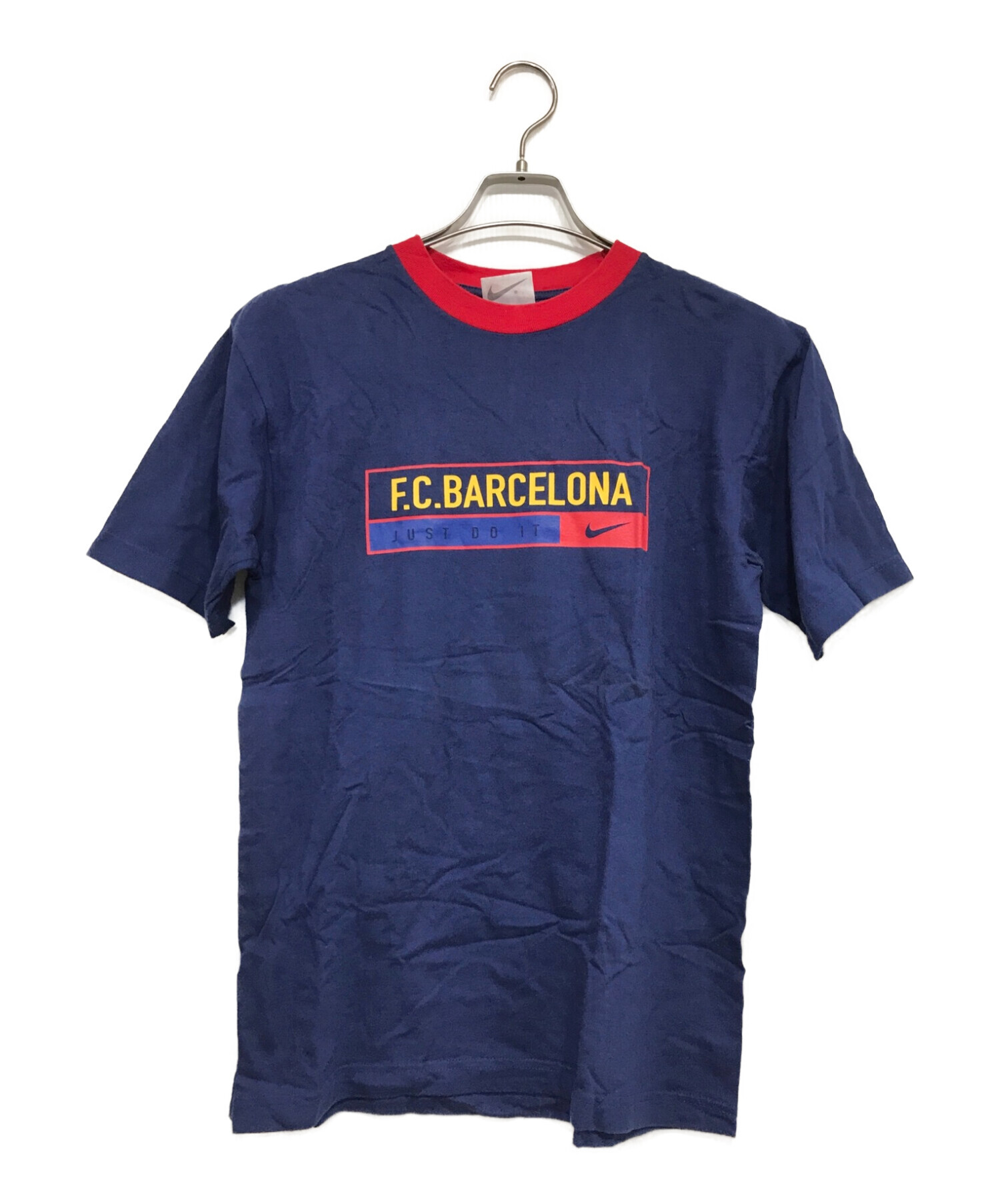 NIKE (ナイキ) FC BARCELONA プリントTシャツ ネイビー サイズ:SIZE XL