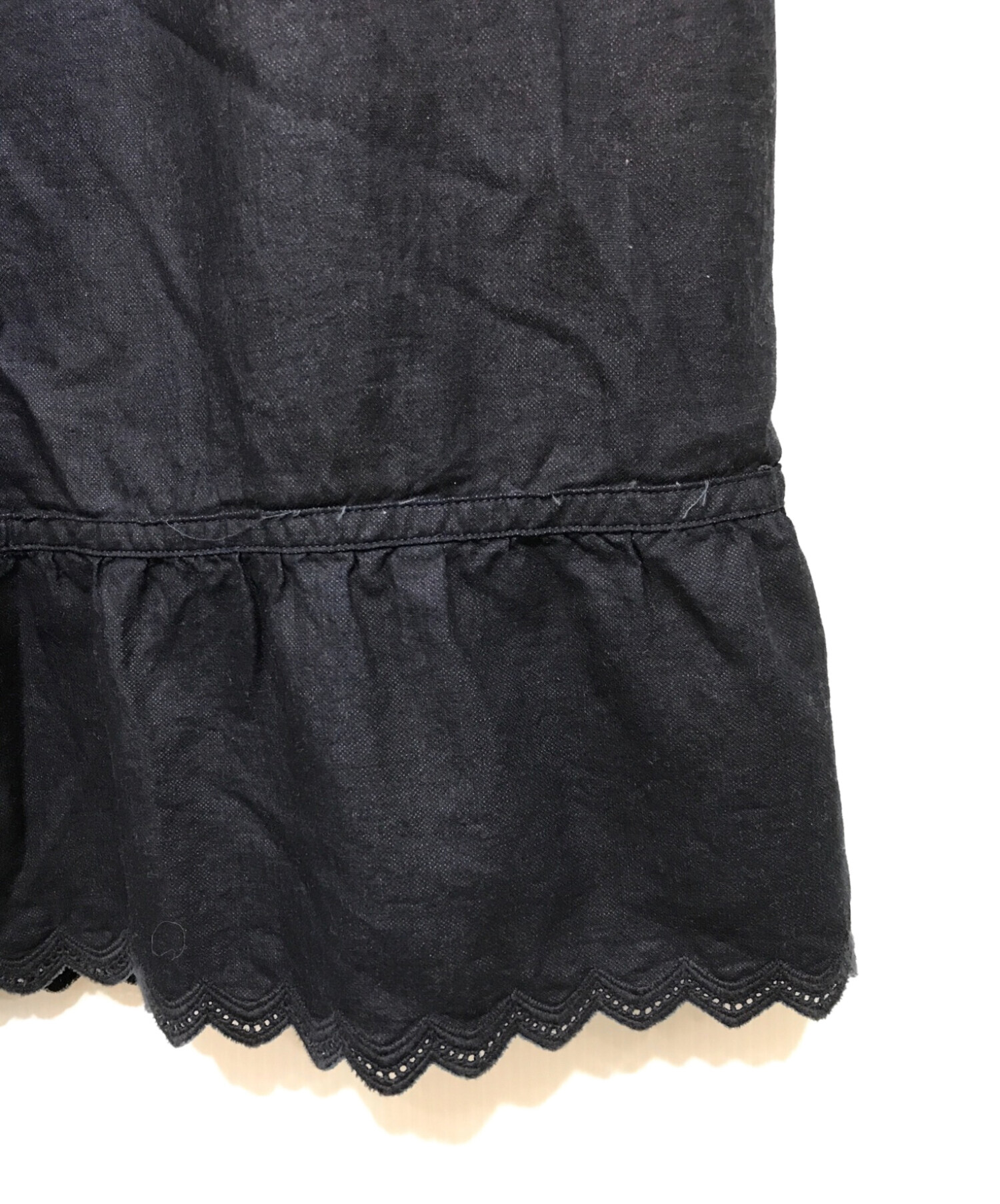 45R 平×ガーゼ二重織りのペチスカート インディゴ重 - レディース