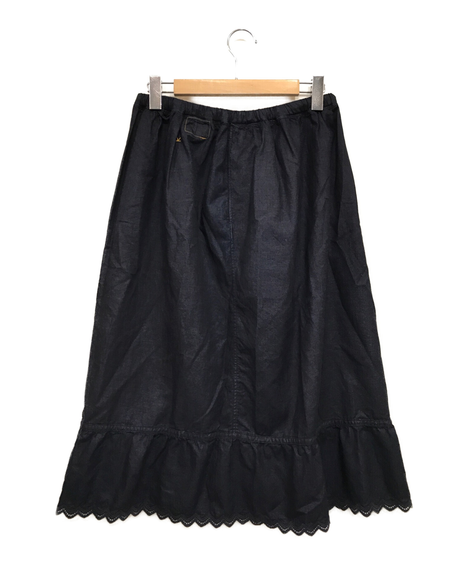 45R (フォーティーファイブアール) 平×ガーゼ二重織のペチスカート（インディゴ 濃） インディゴ サイズ:SIZE Free