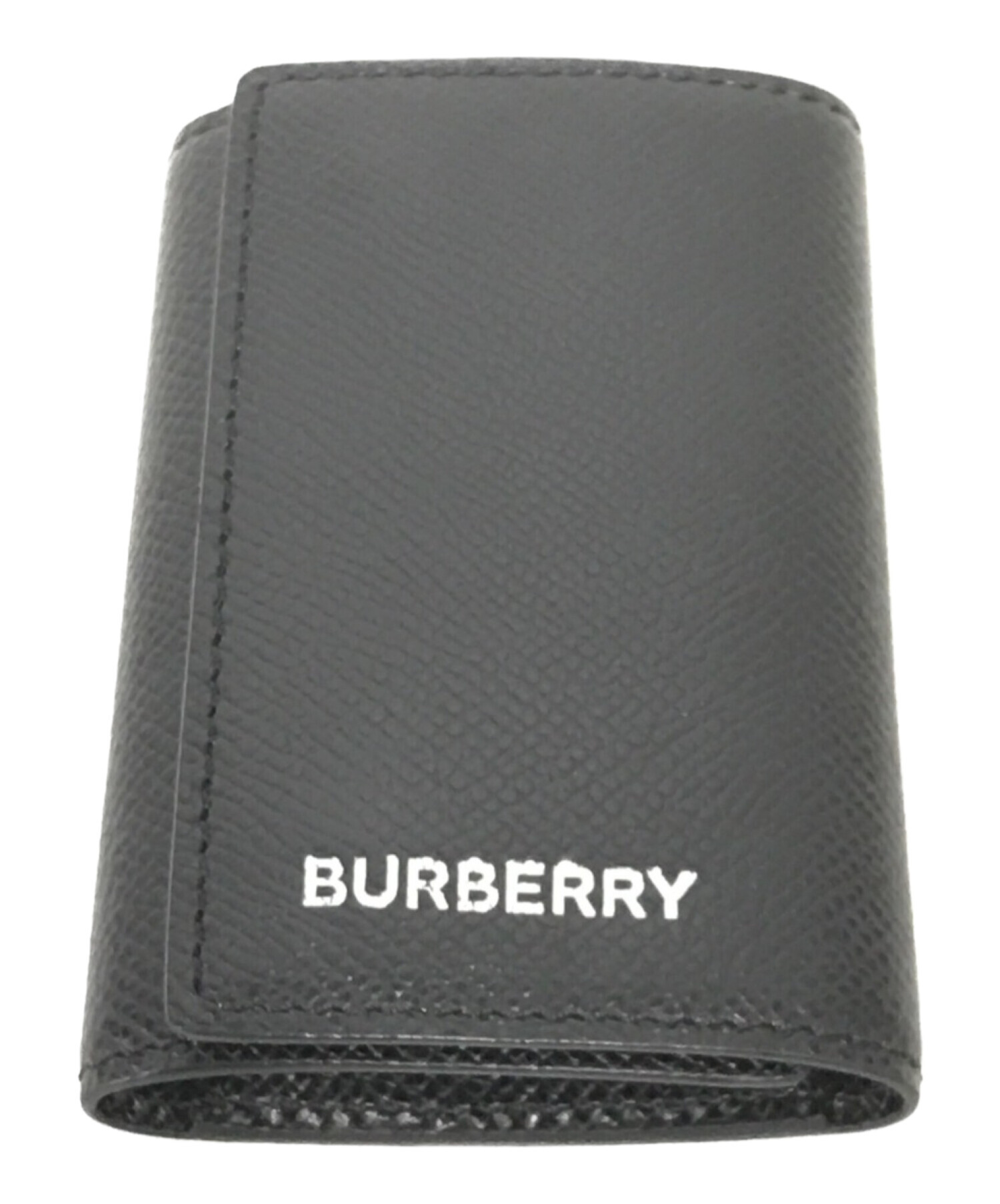 BURBERRY (バーバリー) ロゴ入りレザー6連キーケース ブラック