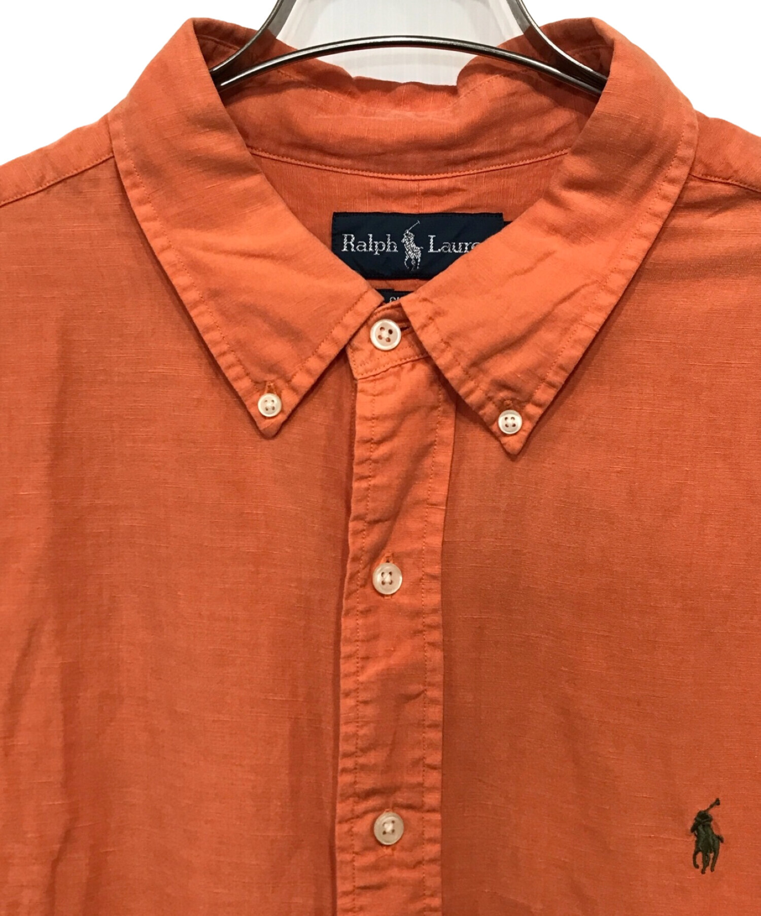 中古・古着通販】RALPH LAUREN (ラルフローレン) シルクリネン半袖シャツ オレンジ サイズ:XXL｜ブランド・古着通販  トレファク公式【TREFAC FASHION】スマホサイト