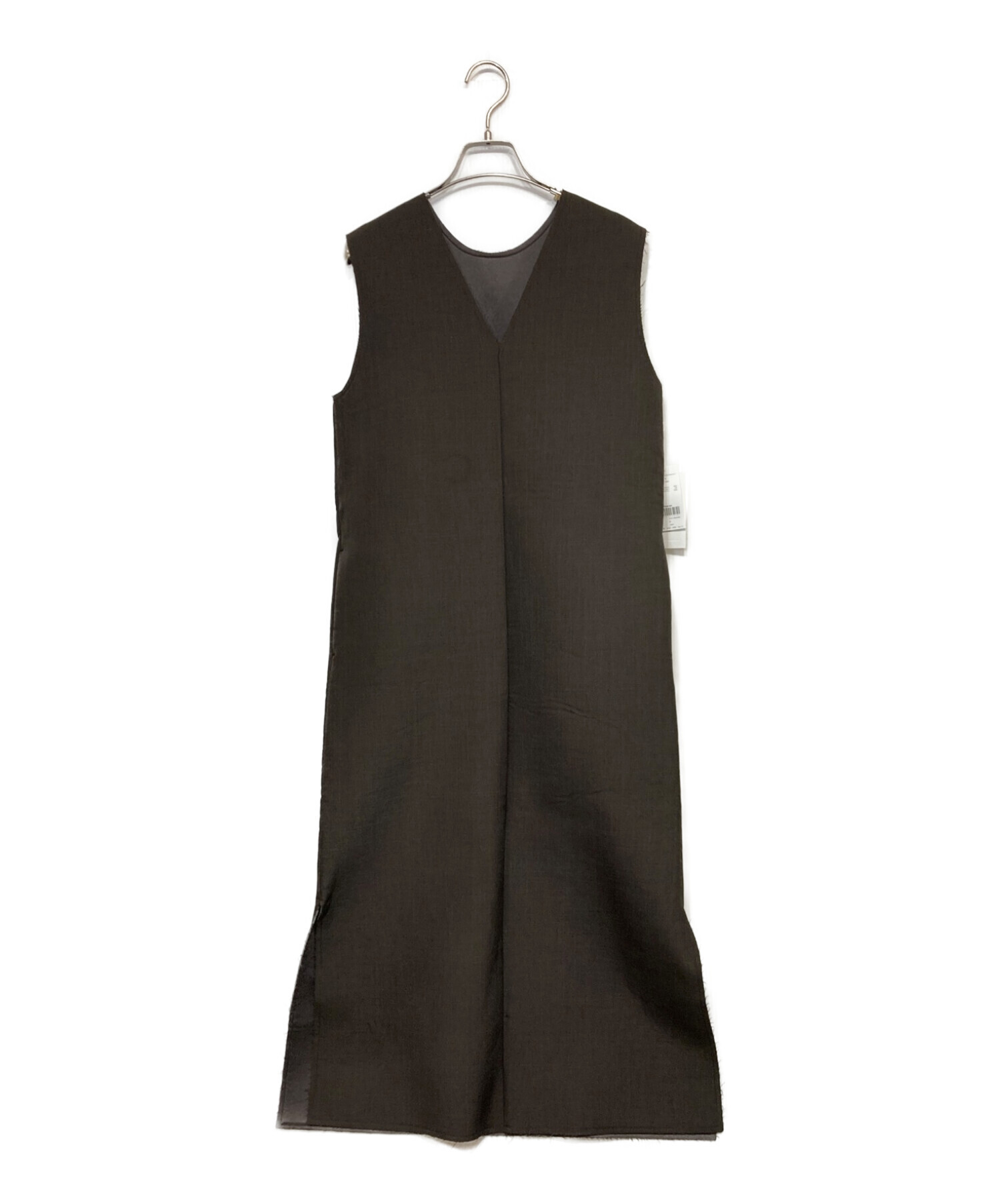 Ameri (アメリ) 2WAY SPONGE SHIFT DRESS ワンピース ブラウン サイズ:S