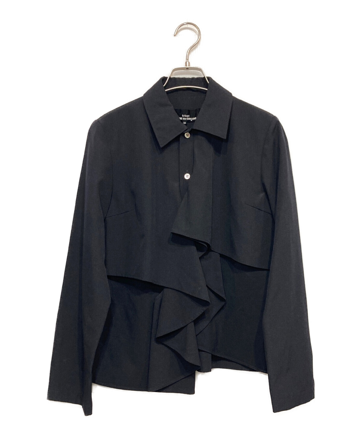 トリコ コムデキャルソンのブラックシャツ - シャツ/ブラウス(七分/長袖)