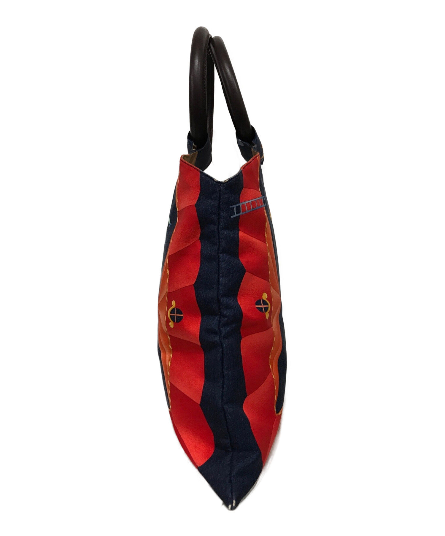 BVLGARI (ブルガリ) スカーフ柄リングハンドルバッグ