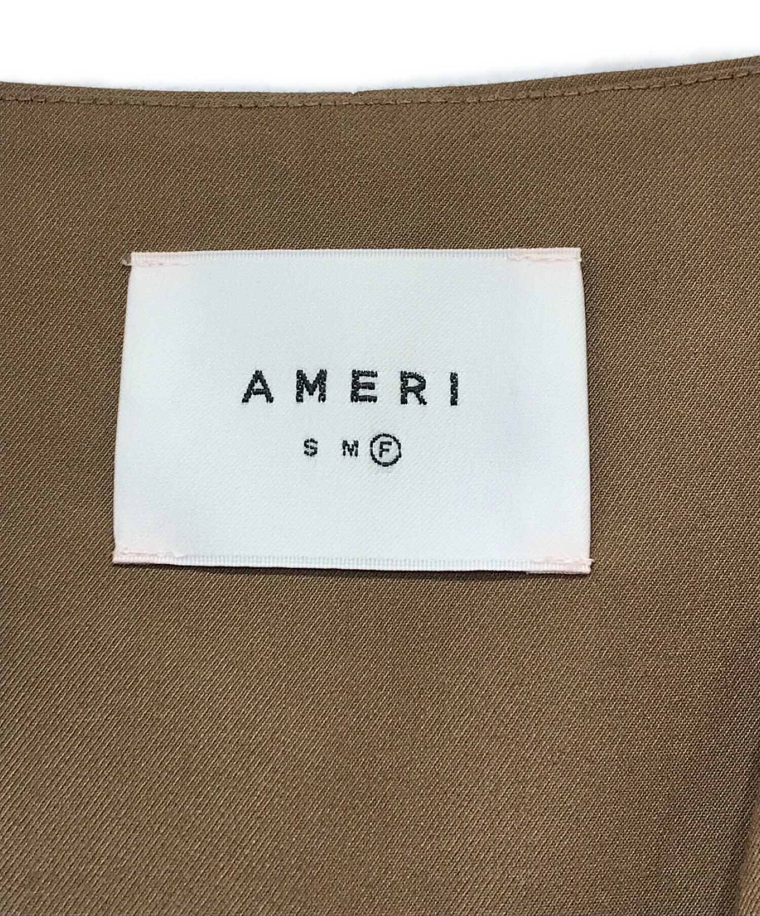 Ameri (アメリ) OVER TEE WITH CURVE VEST ブラウン サイズ:SIZE Free