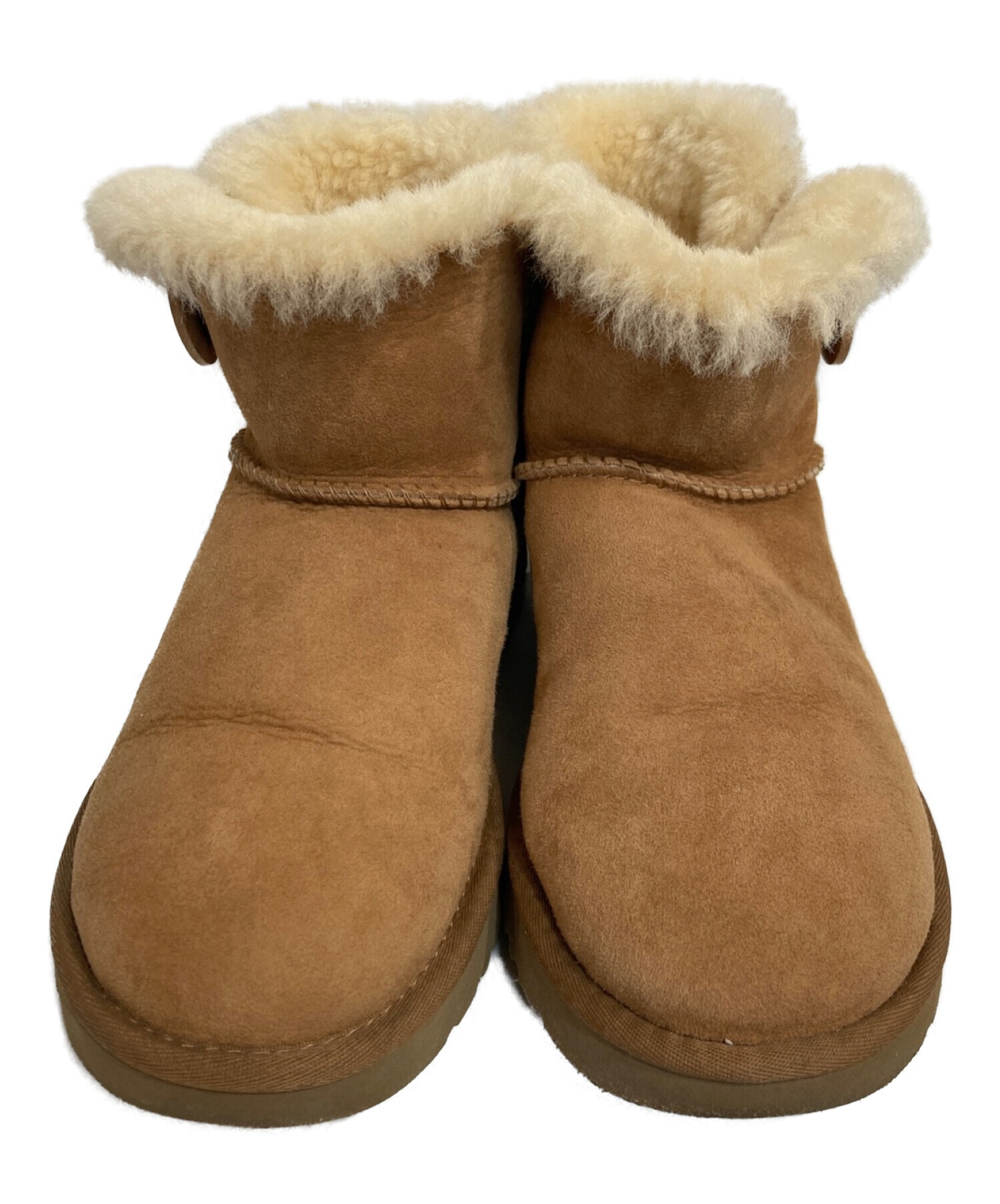 UGG (アグ) Mini Bailey Button II ムートンブーツ ブラウン サイズ:UK5