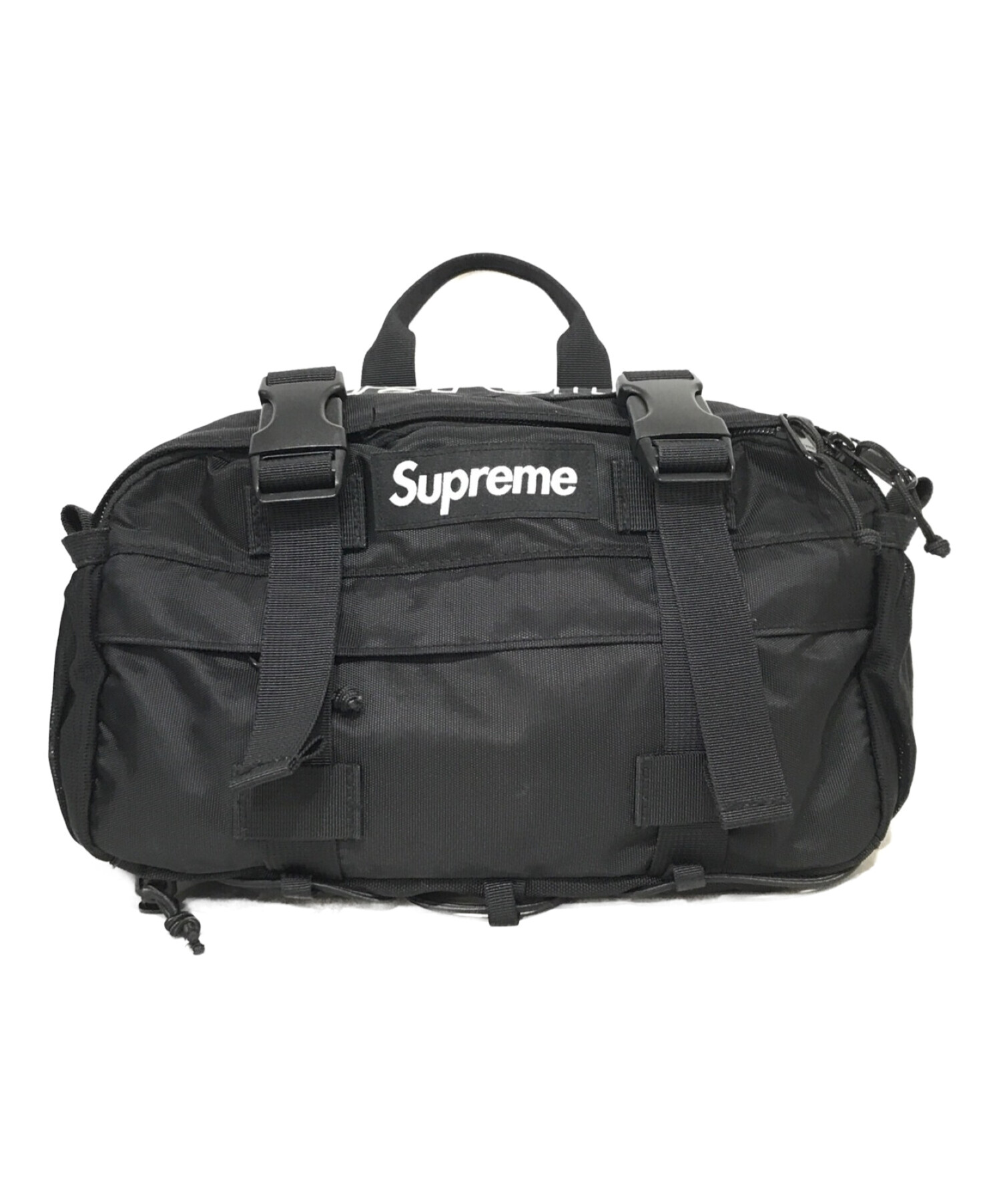 メンズ19aw supreme waist bag black