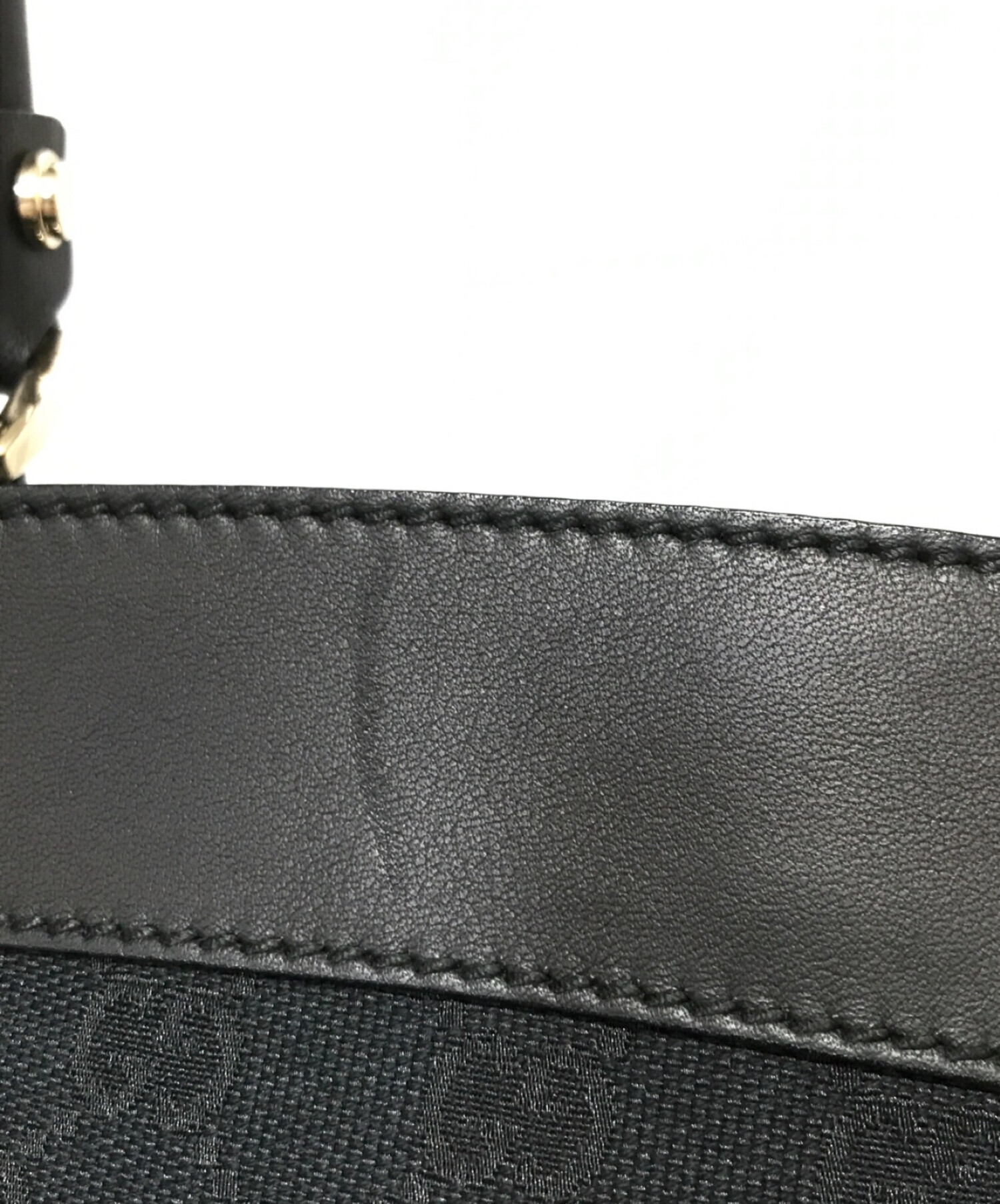 中古・古着通販】GUCCI (グッチ) GGキャンバストートバッグ ブラック