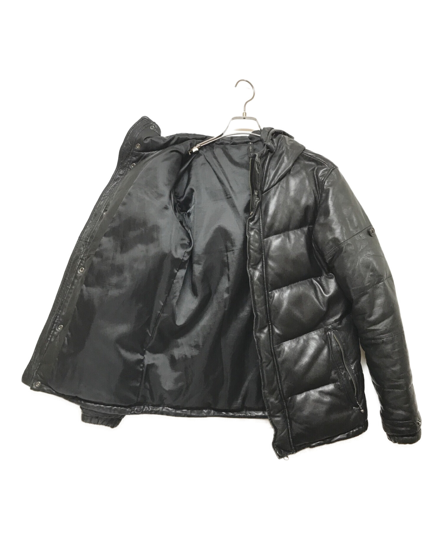 glamb (グラム) レザーダウンジャケット ブラック サイズ:2