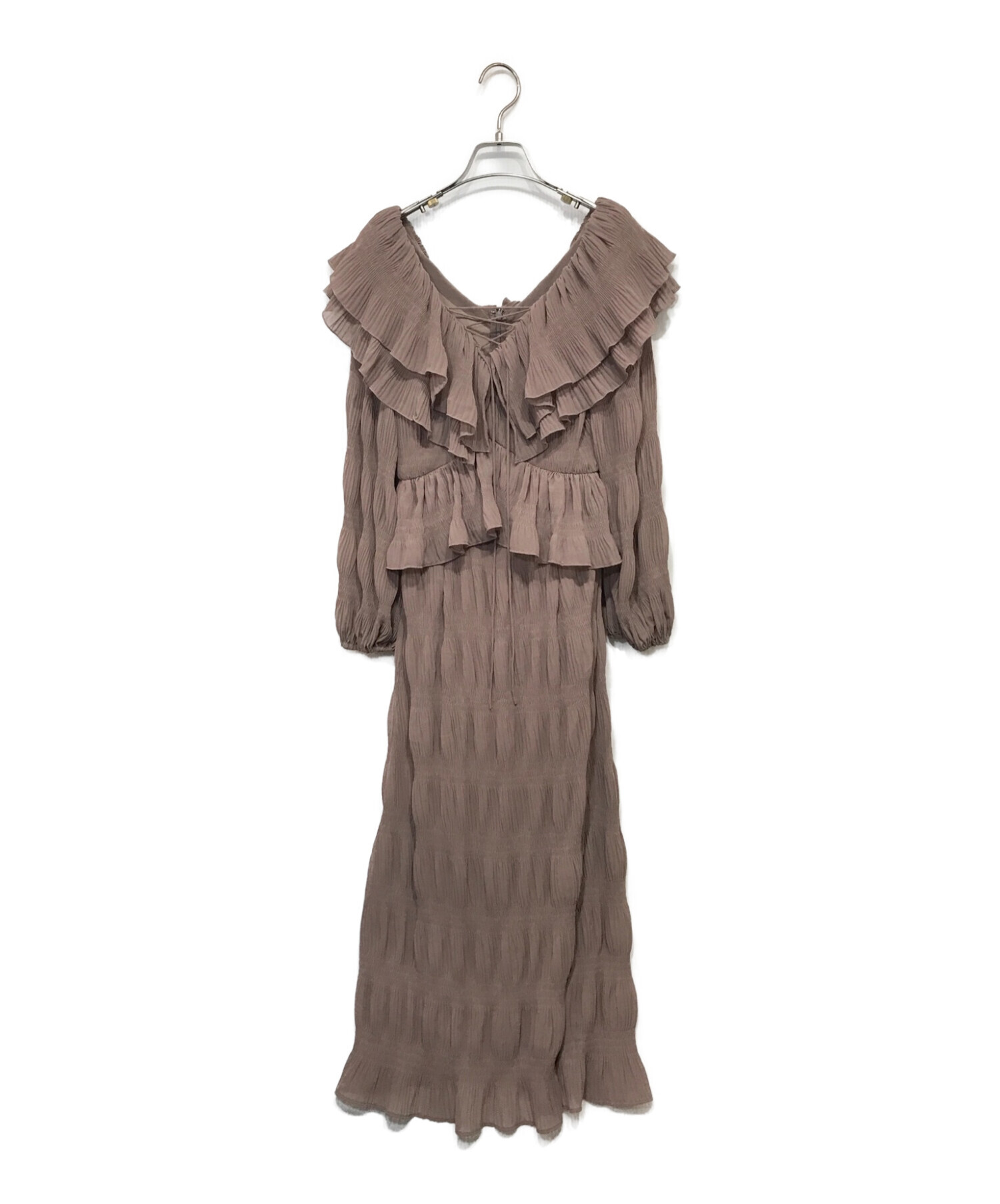 Her lip to / Majolica Pleated Long Dress