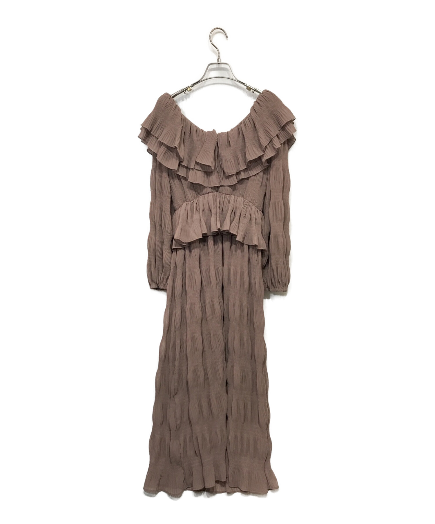 HER LIP TO (ハーリップトゥ) Majolica Pleated Long Dress ベージュ サイズ:S