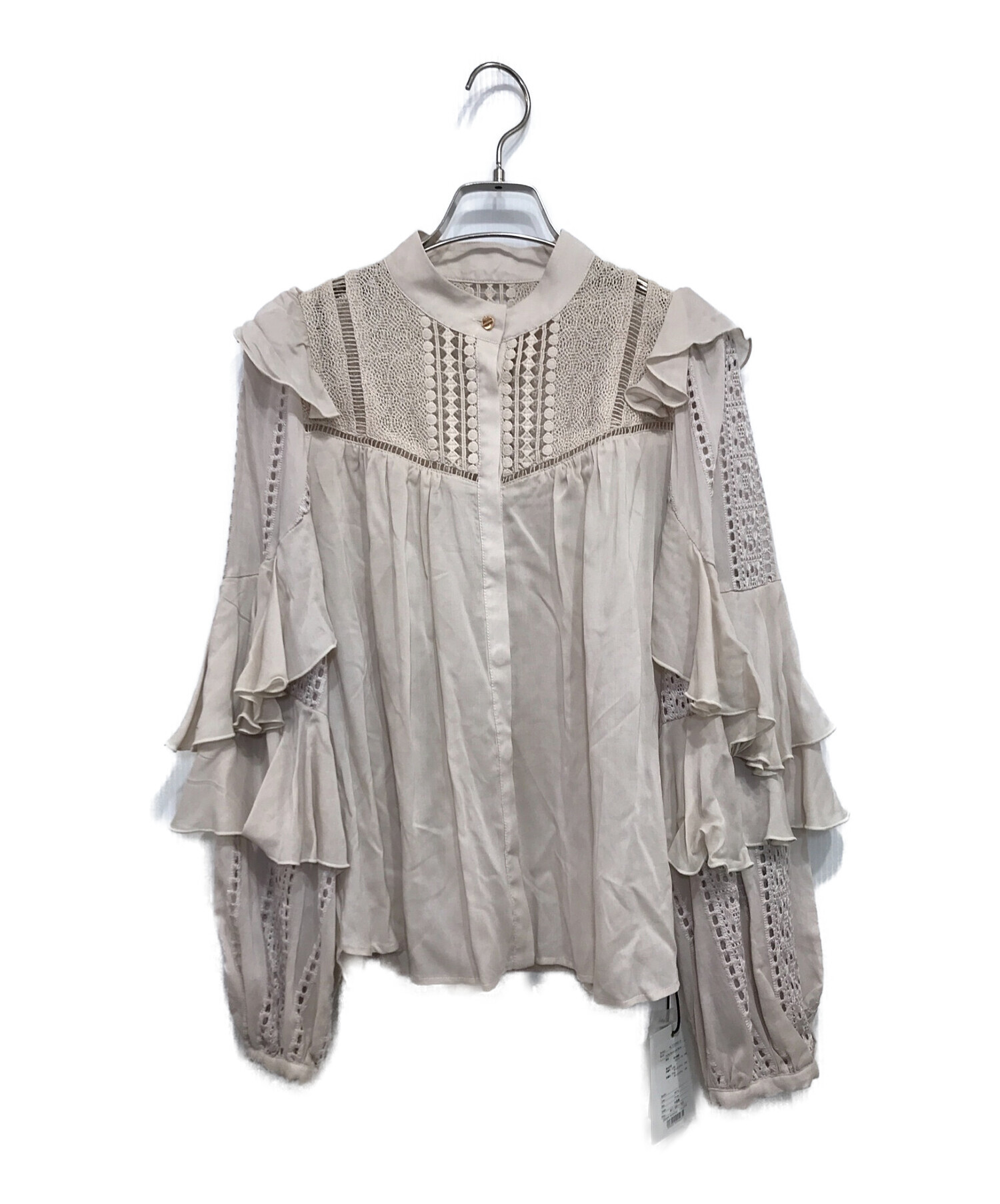 HER LIP TO (ハーリップトゥ) puffed sleeve lace blouse パフスリーブレースブラウス ecru サイズ:Free