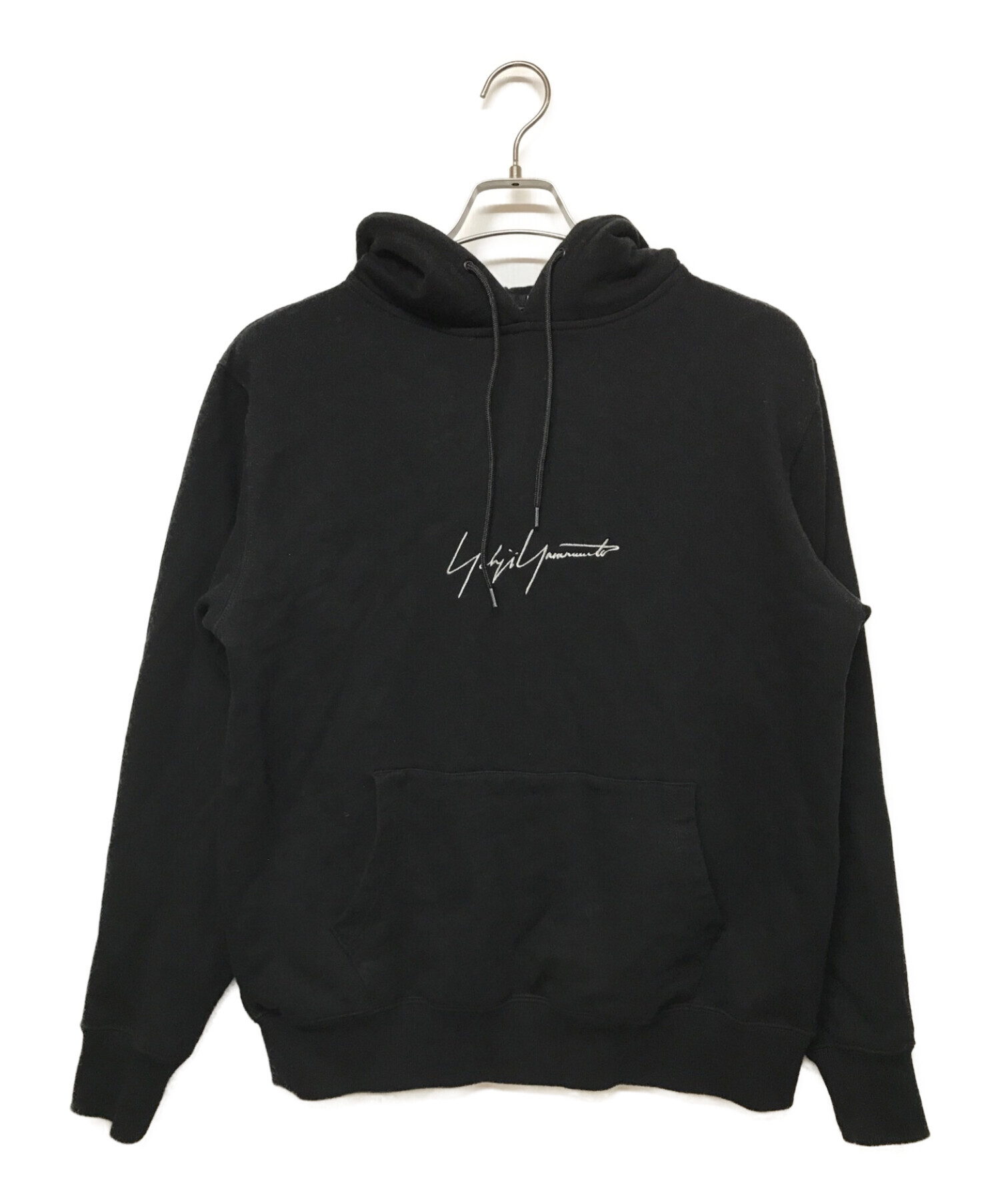 Yohji Yamamoto pour homme (ヨウジヤマモト プールオム) New Era (ニューエラ) Signature Logo  Sweat Pullover Hoodie パーカー ブラック サイズ:M