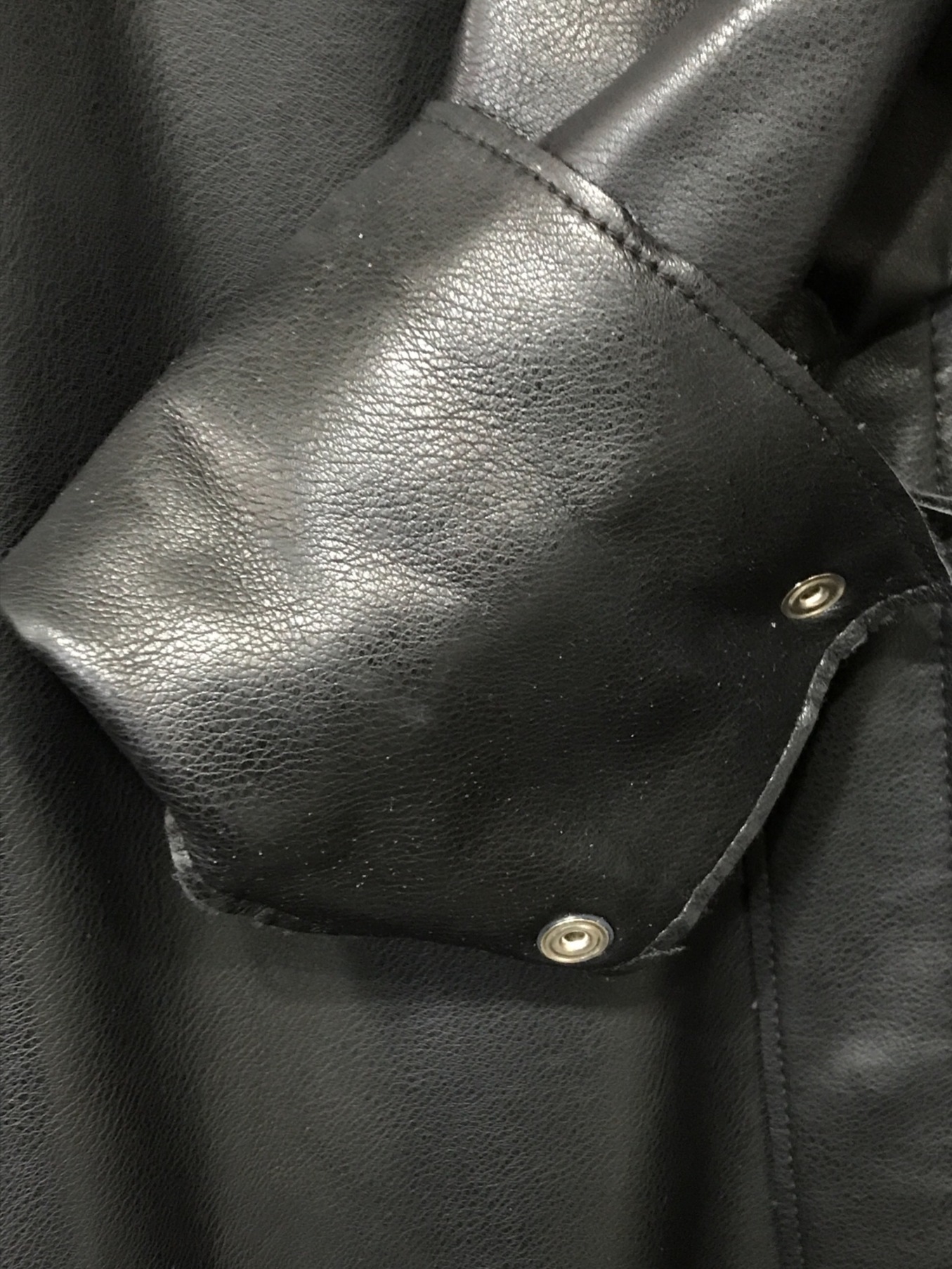 ENOF (イナフ) fake leather shirt エコレザーシャツ ブラック サイズ:L