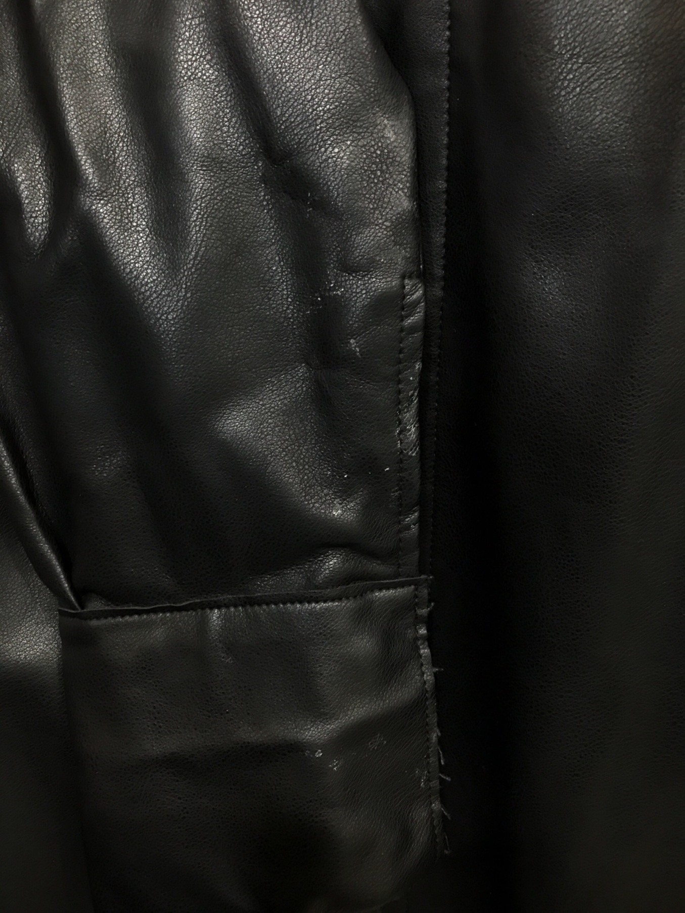 ENOF (イナフ) fake leather shirt エコレザーシャツ ブラック サイズ:L