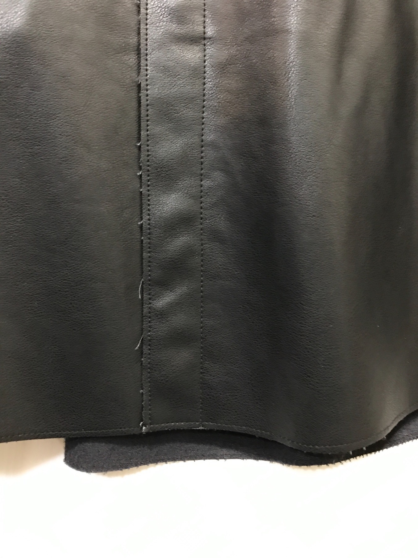 ENOF (イナフ) fake leather shirt エコレザーシャツ ブラック サイズ:L