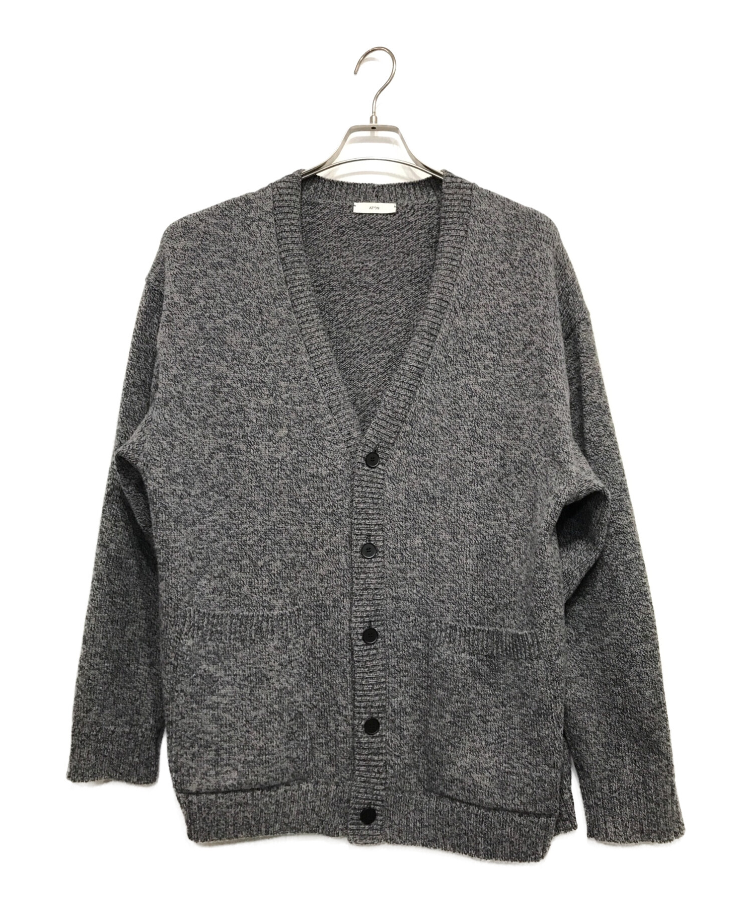 ATON WOOL MOULINE モックネックセーター BLACK 04 - ニット/セーター