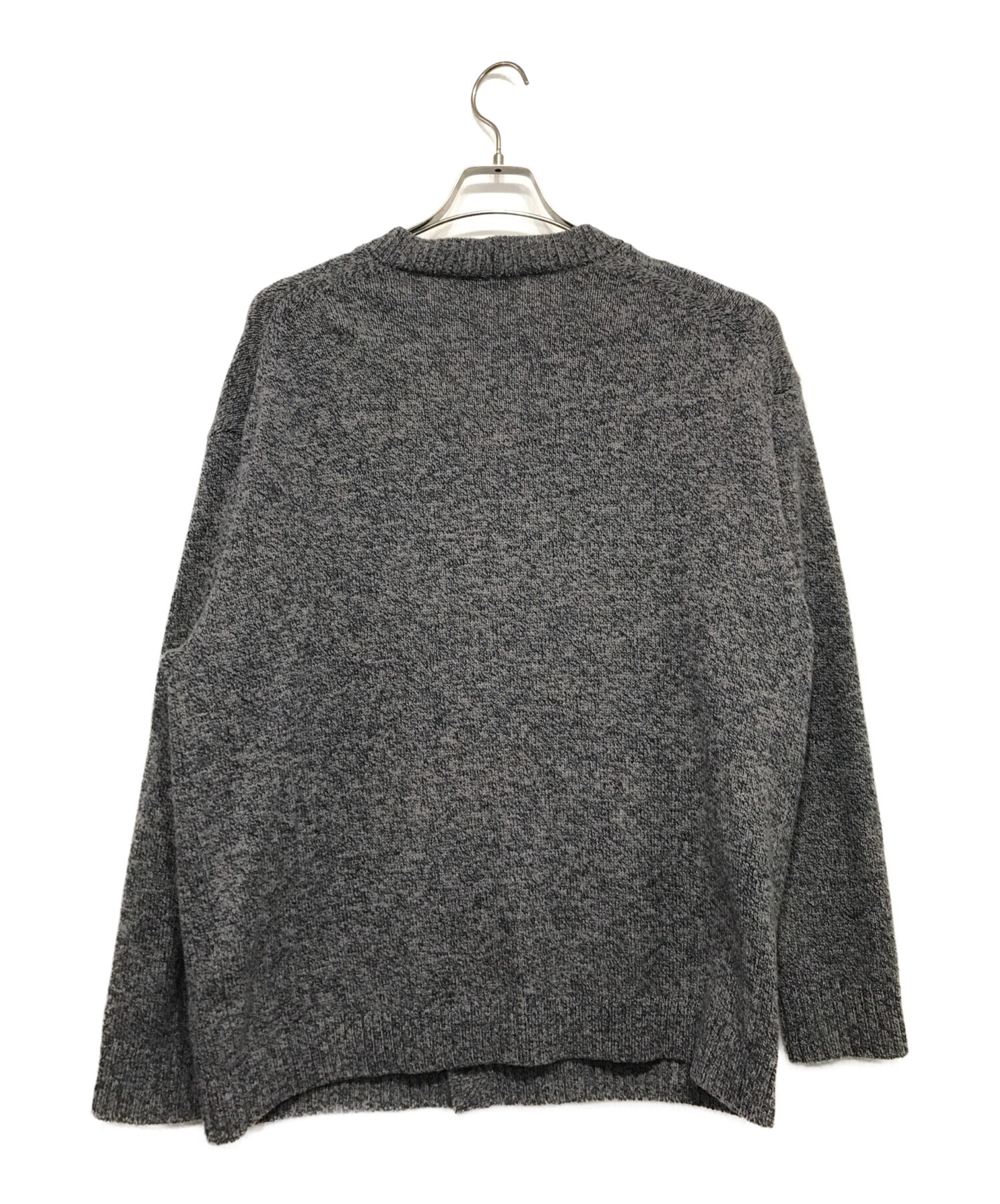 ATON (エイトン) WOOL MOULINE オーバーサイズカーディガン グレー サイズ:04