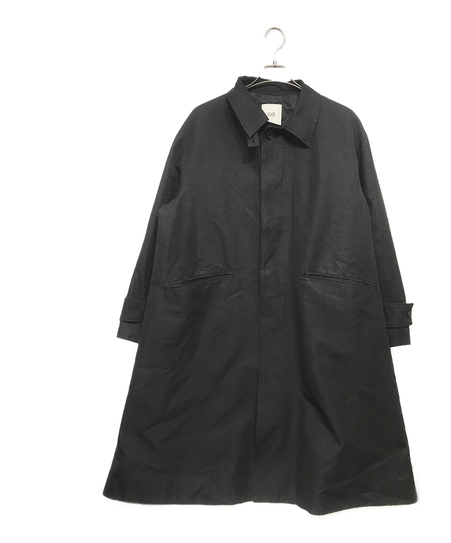 CLANE HOMME (クラネ オム) ステンカラーコート ブラック サイズ:1