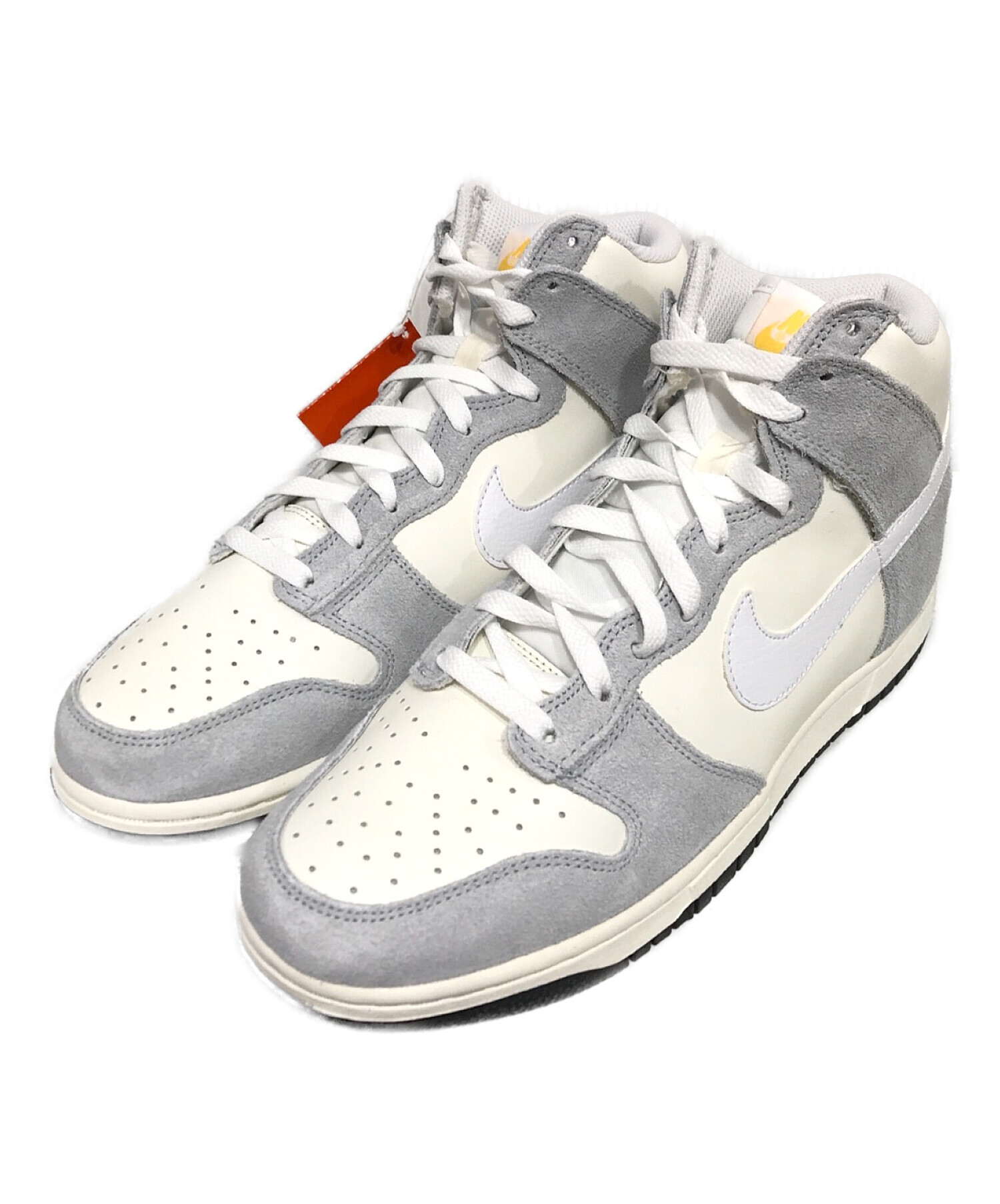 NIKE (ナイキ) DUNK HIGH SAIL/GREY ハイカットスニーカー ホワイト×グレー サイズ:27cm