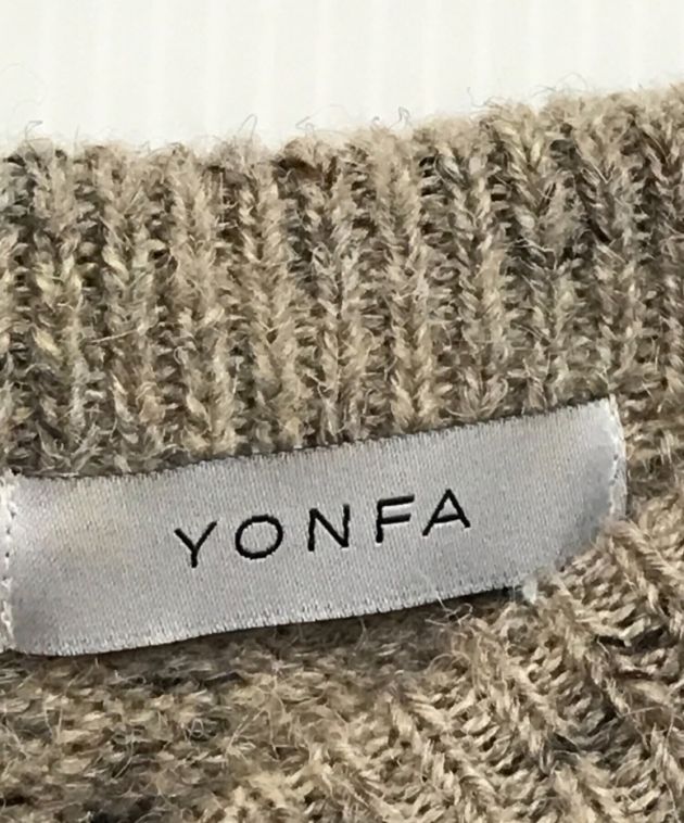 中古・古着通販】YONFA (ヨンファ) ウールニット ベージュ サイズ:FREE ...