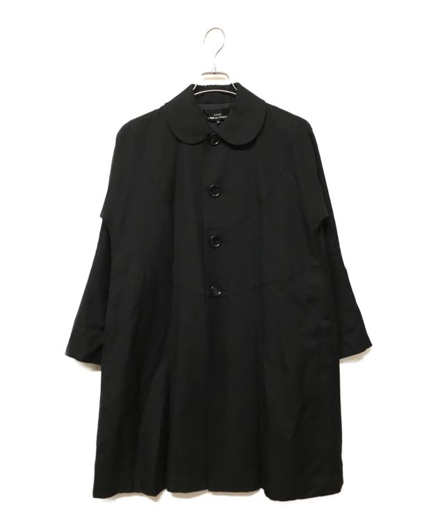 中古・古着通販】tricot COMME des GARCONS (トリココムデギャルソン) 丸襟ステンカラーコート ブラック  サイズ:S｜ブランド・古着通販 トレファク公式【TREFAC FASHION】スマホサイト