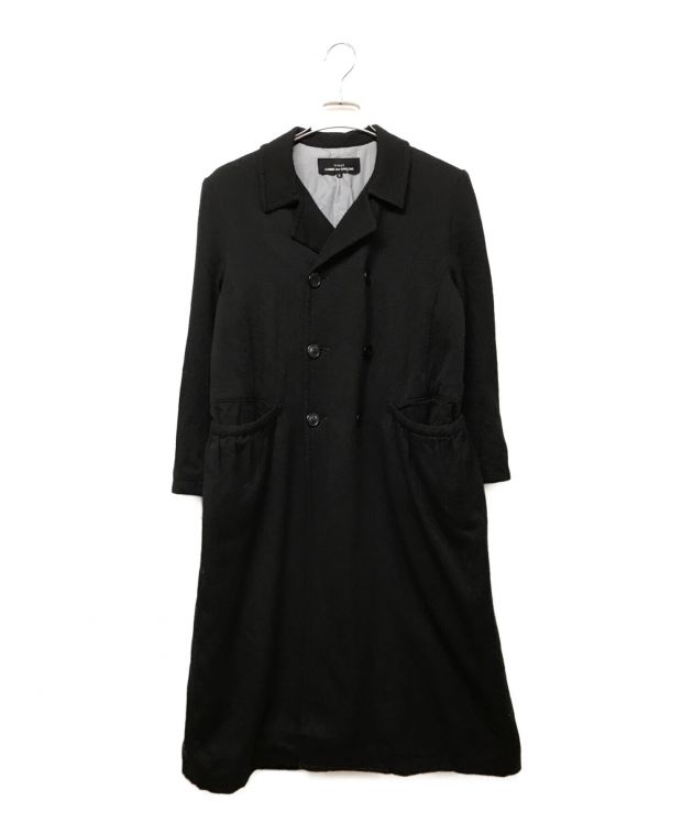 中古・古着通販】tricot COMME des GARCONS (トリココムデギャルソン) ダブルロングコート ブラック  サイズ:S｜ブランド・古着通販 トレファク公式【TREFAC FASHION】スマホサイト