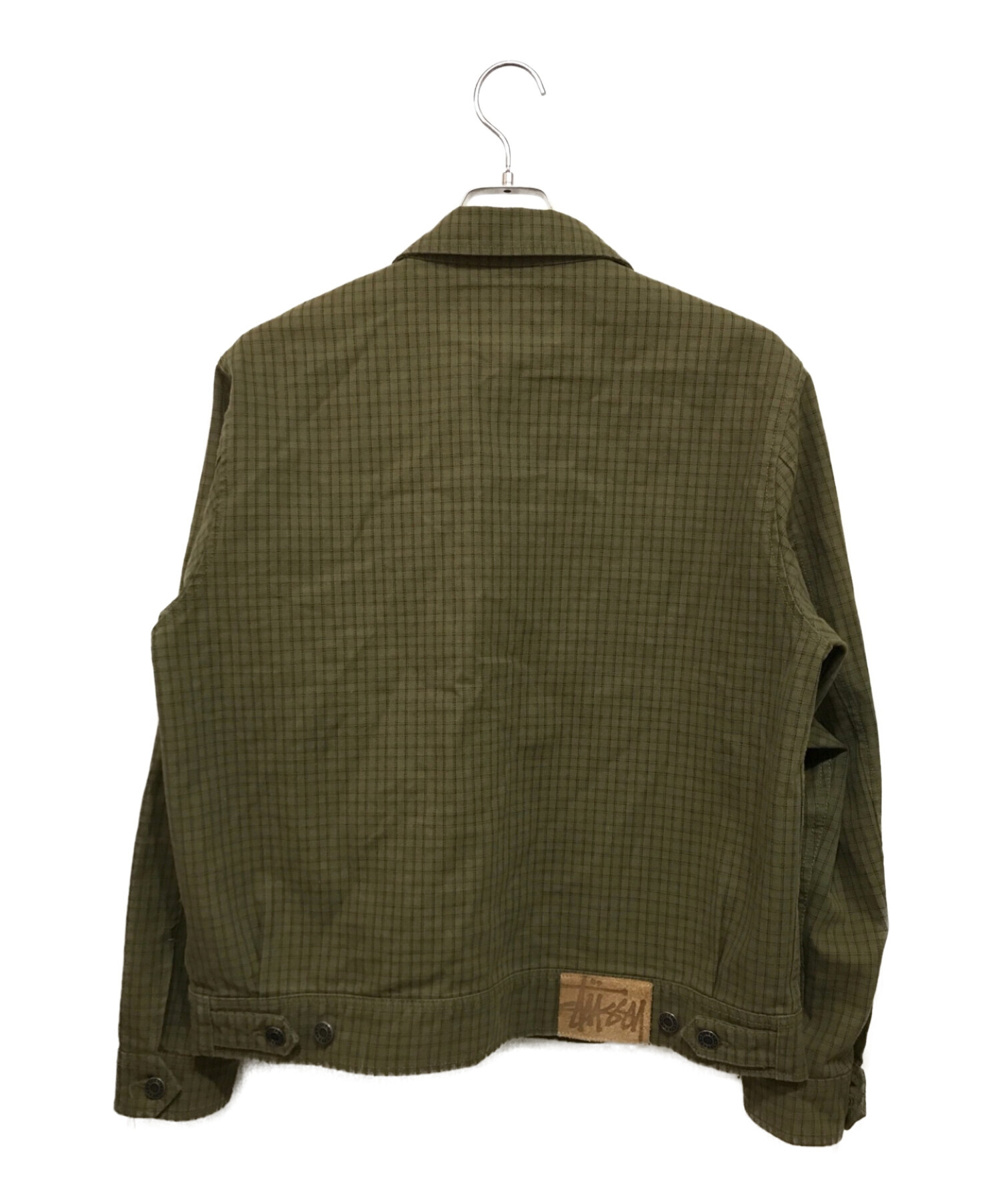 stussy (ステューシー) Check Garage ジップジャケット グリーン サイズ:S