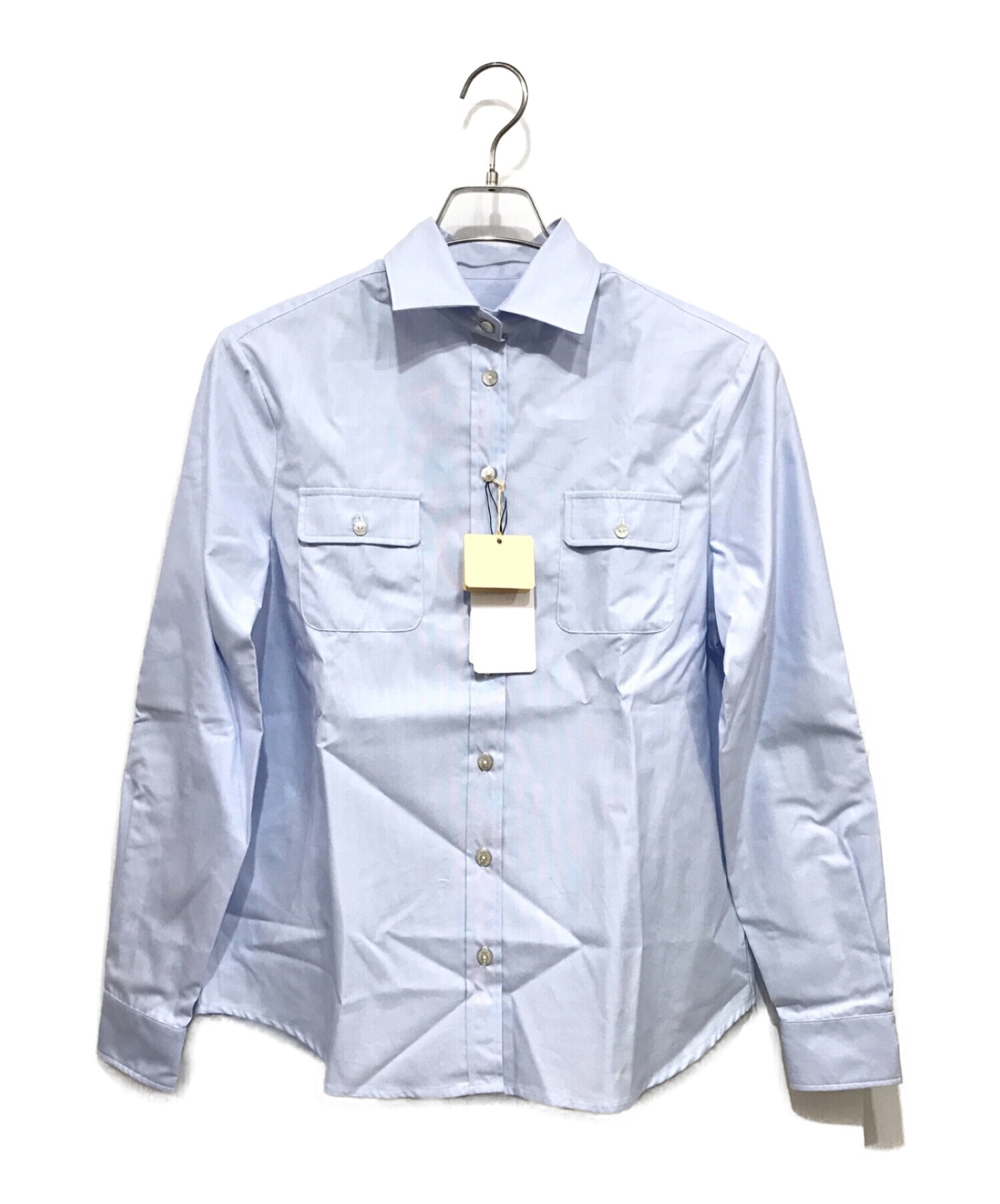 BARBA (バルバ) コットンシャツ ブルー サイズ:40