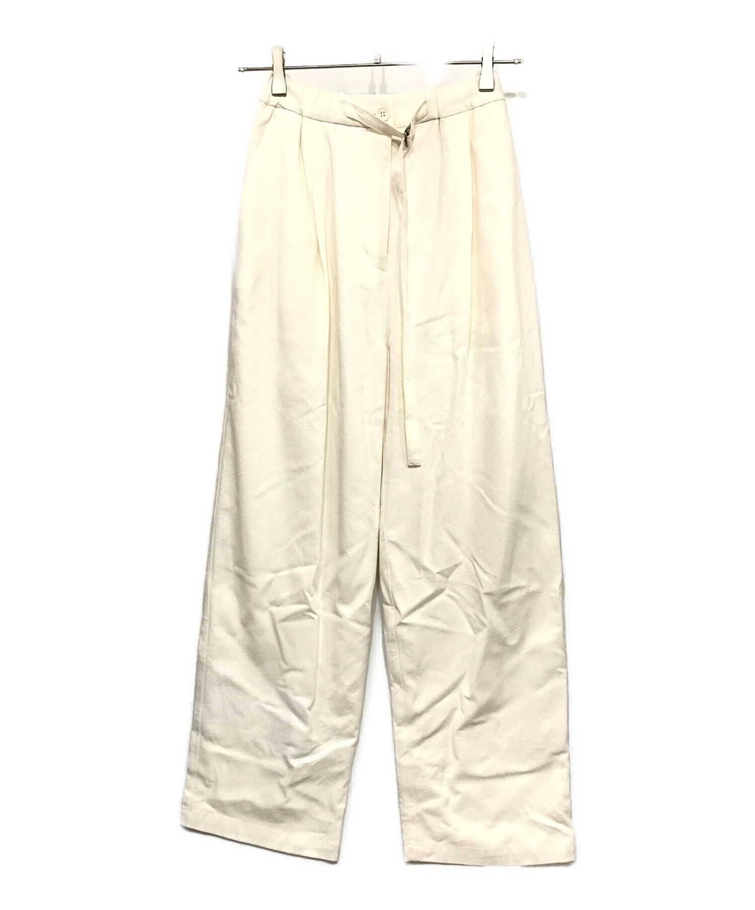 中古・古着通販】CLANE (クラネ) BELTED LOOSE STRAIGHT PANTS